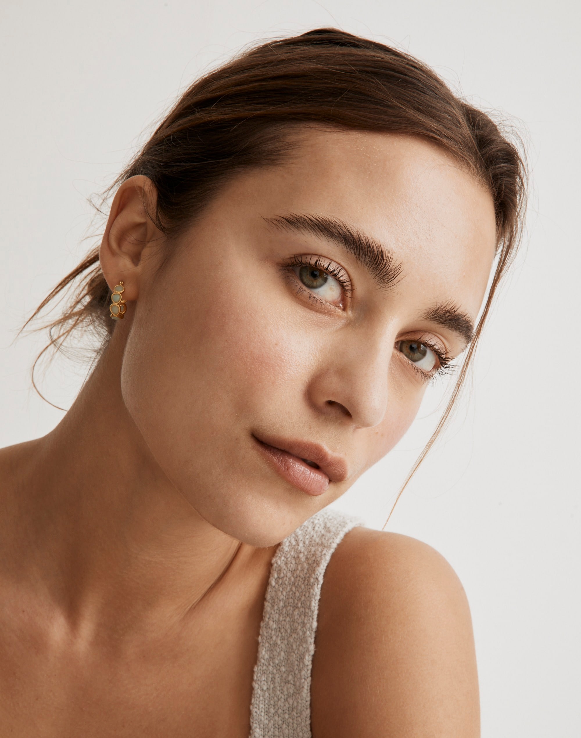 Stone Collection Amazonite Hoop Earrings