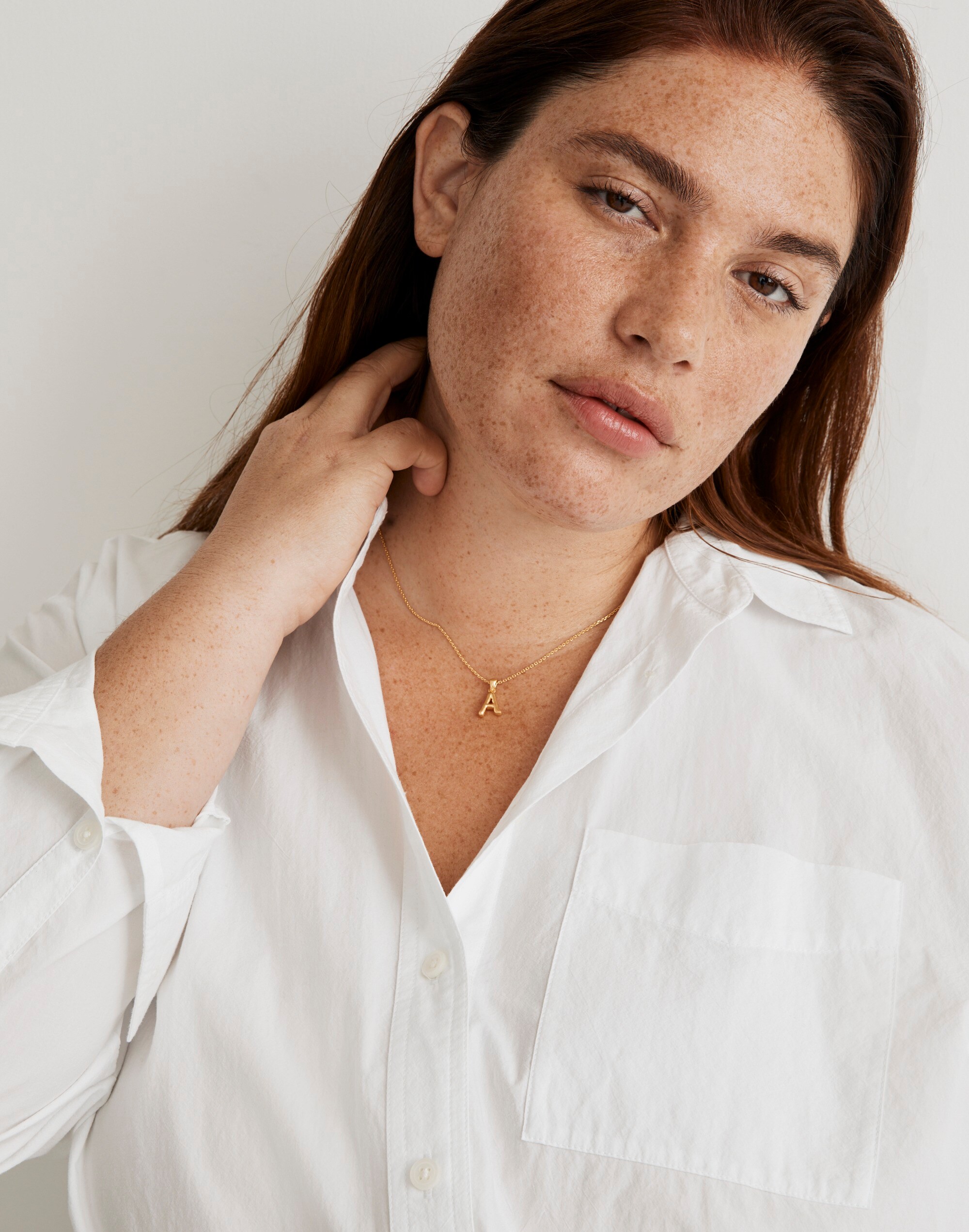 Puffy Letter Pendant Necklace