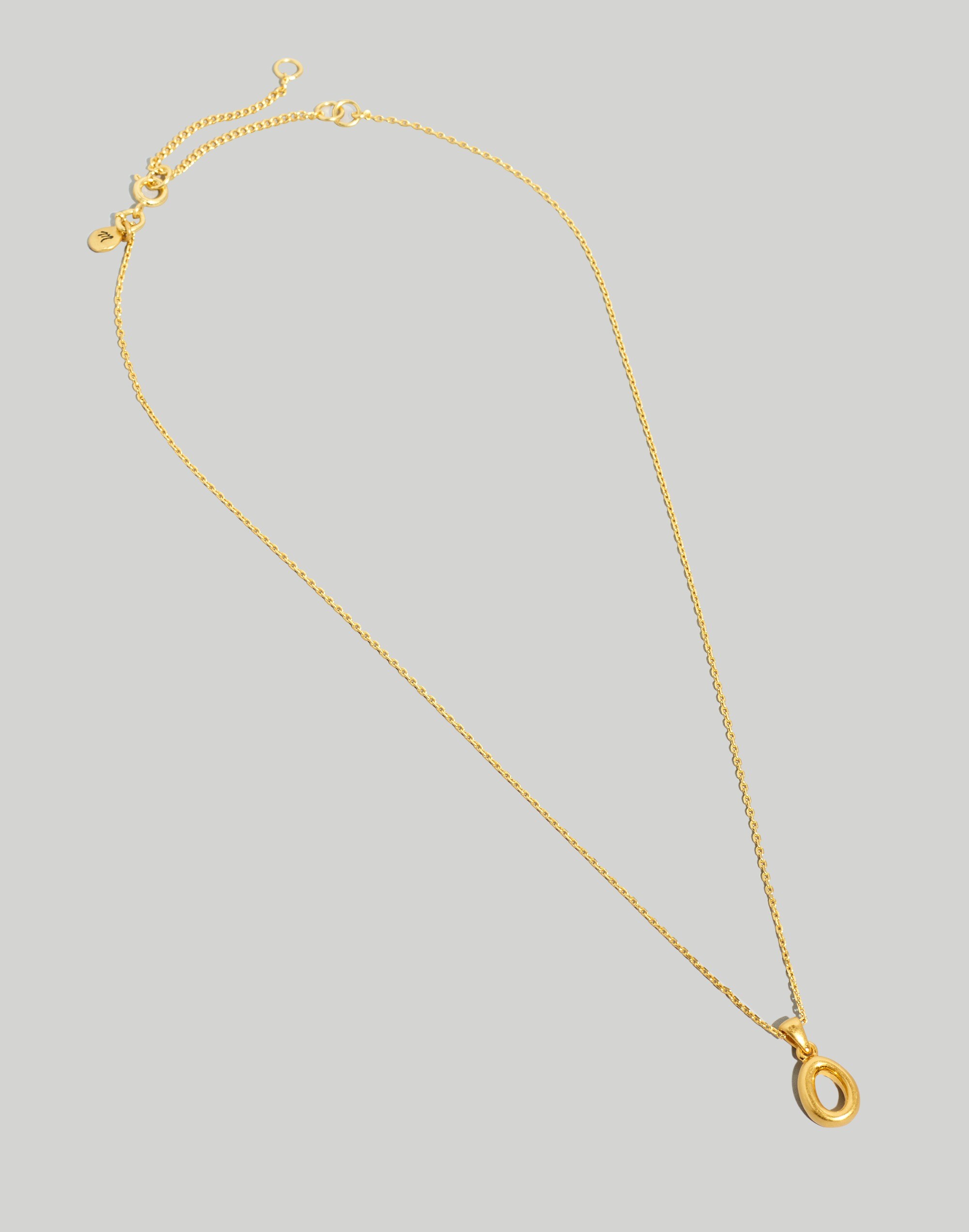 MADEWELL PUFFY LETTER PENDANT NECKLACE