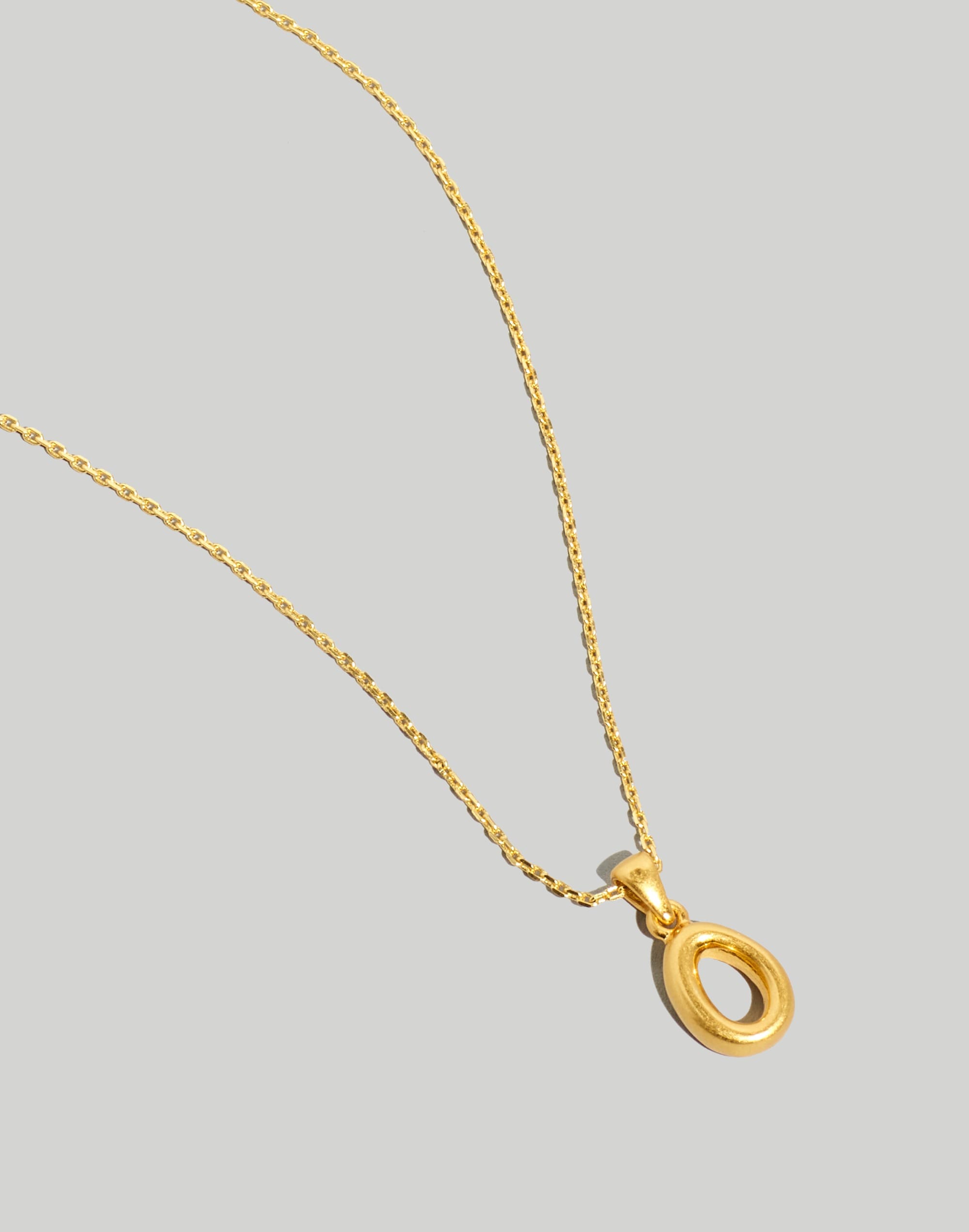 MADEWELL PUFFY LETTER PENDANT NECKLACE