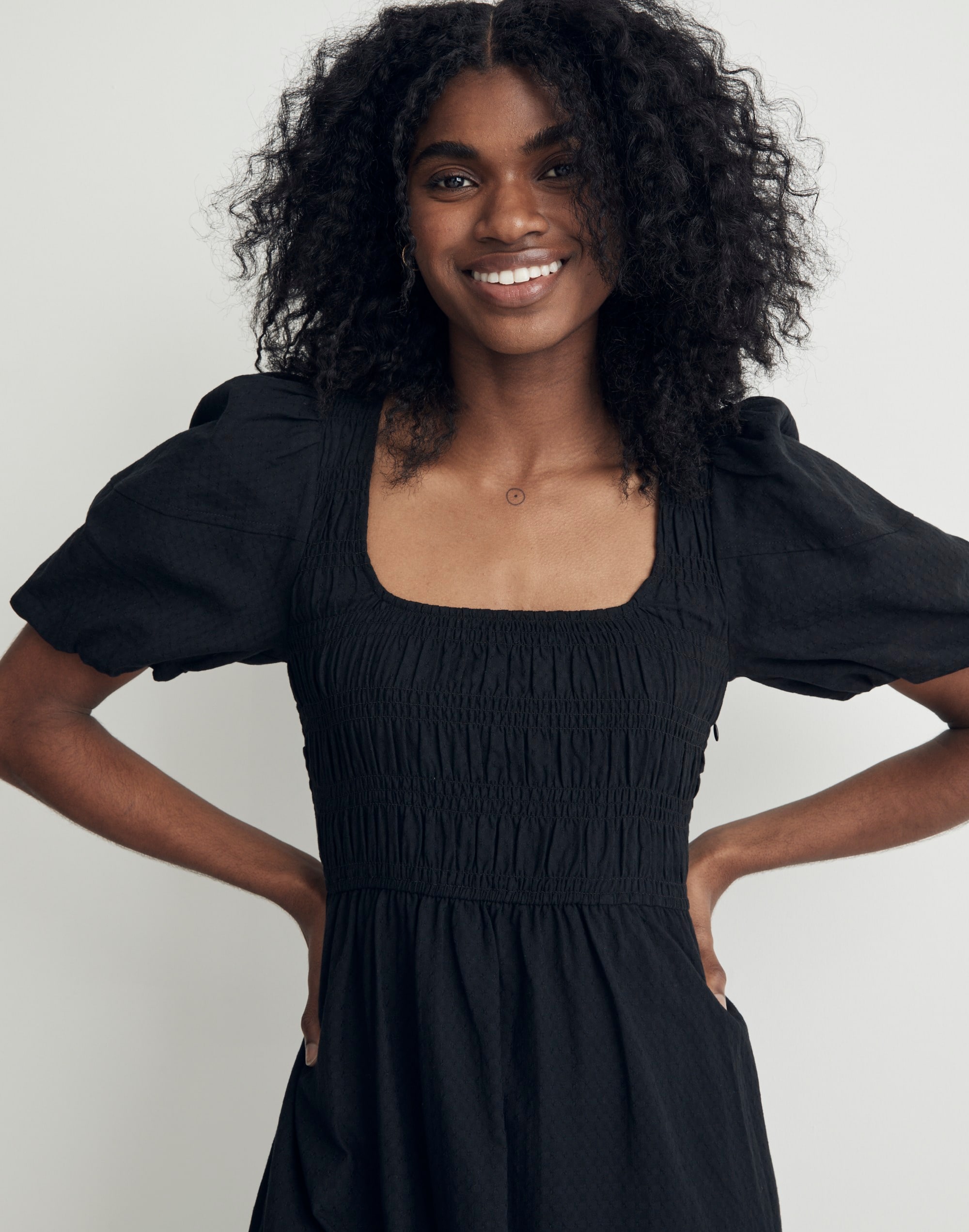 Lucie Puff-Sleeve Midi Dress | Madewell