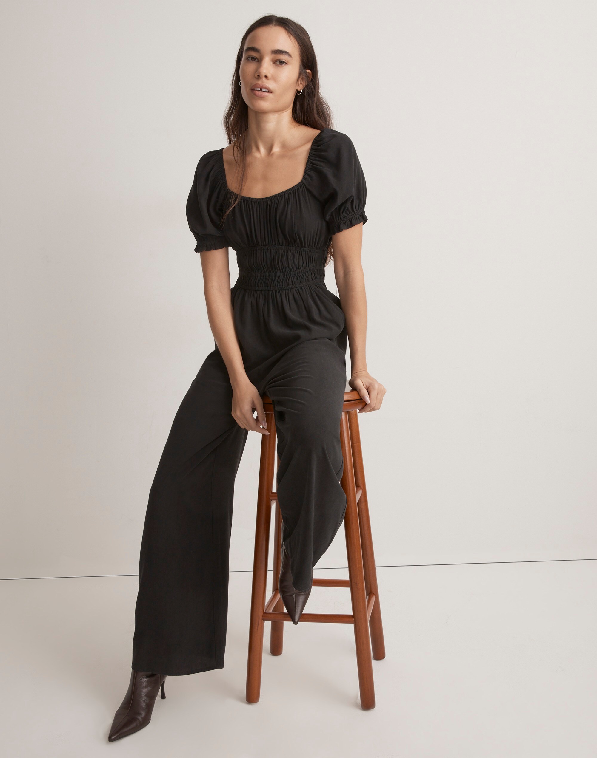Petite Sophia Scoop-Neck Jumpsuit