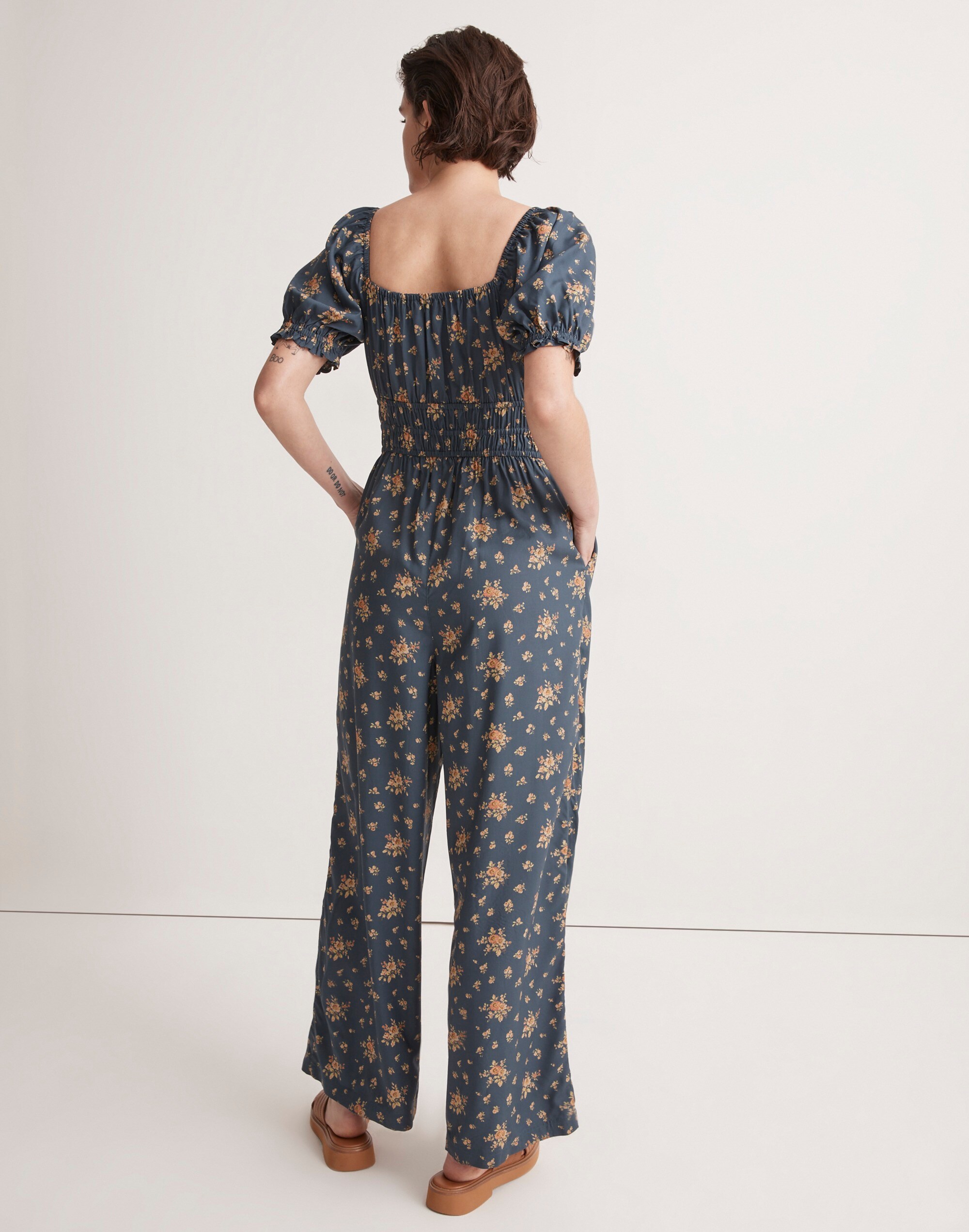 Sophia Sweetheart Jumpsuit in Freefall Blooms