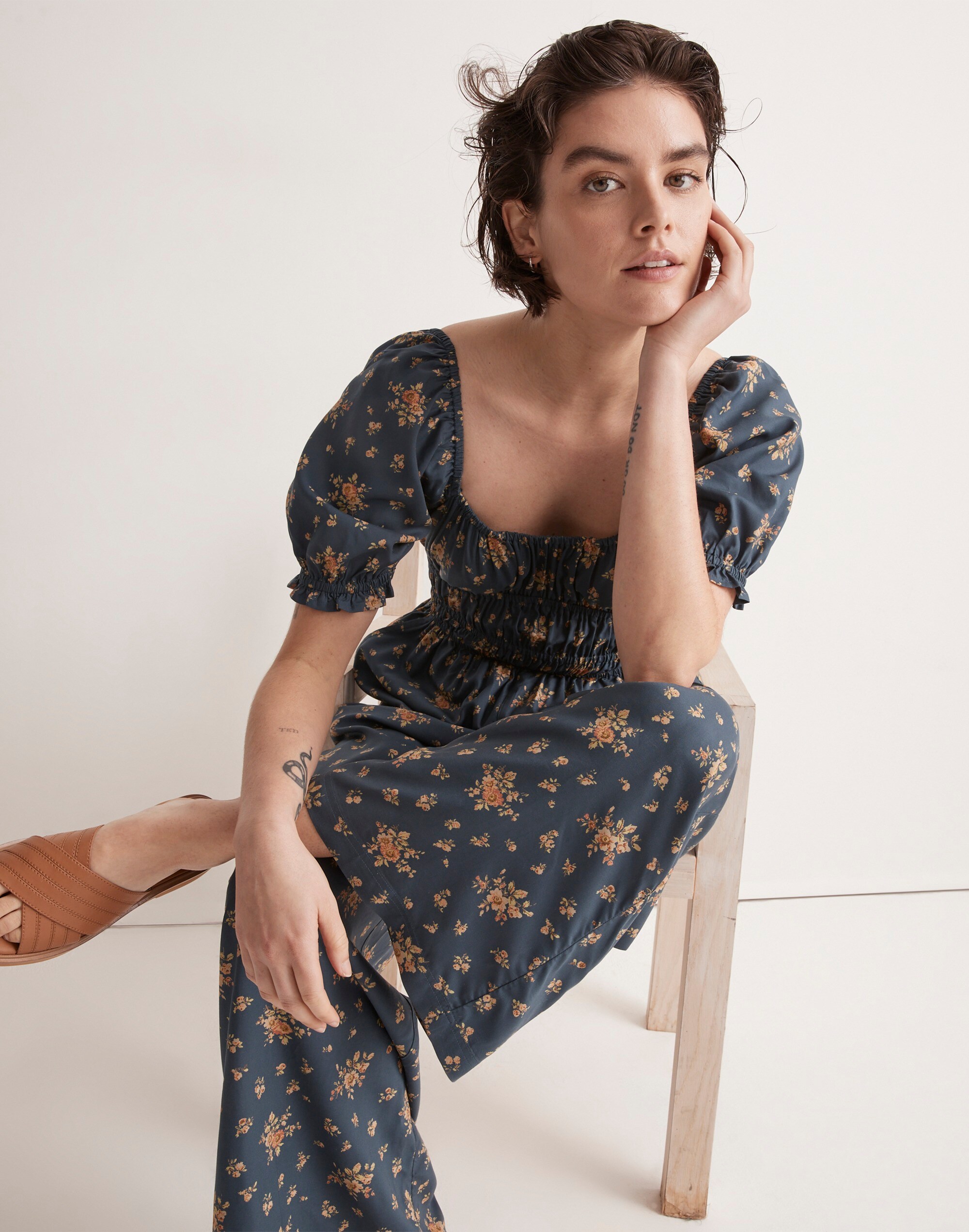 Sophia Sweetheart Jumpsuit in Freefall Blooms