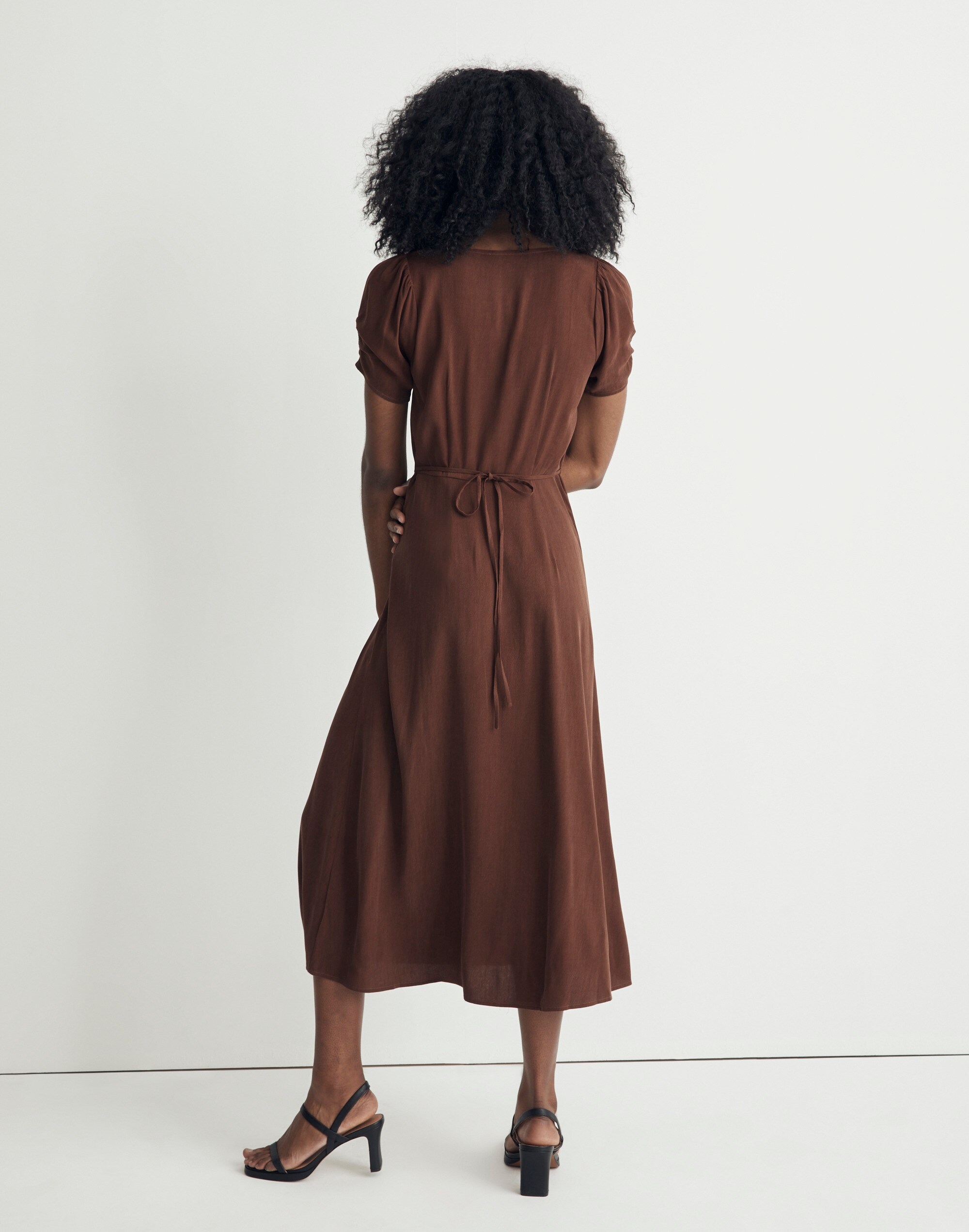 Leedra Button-Front Midi Dress