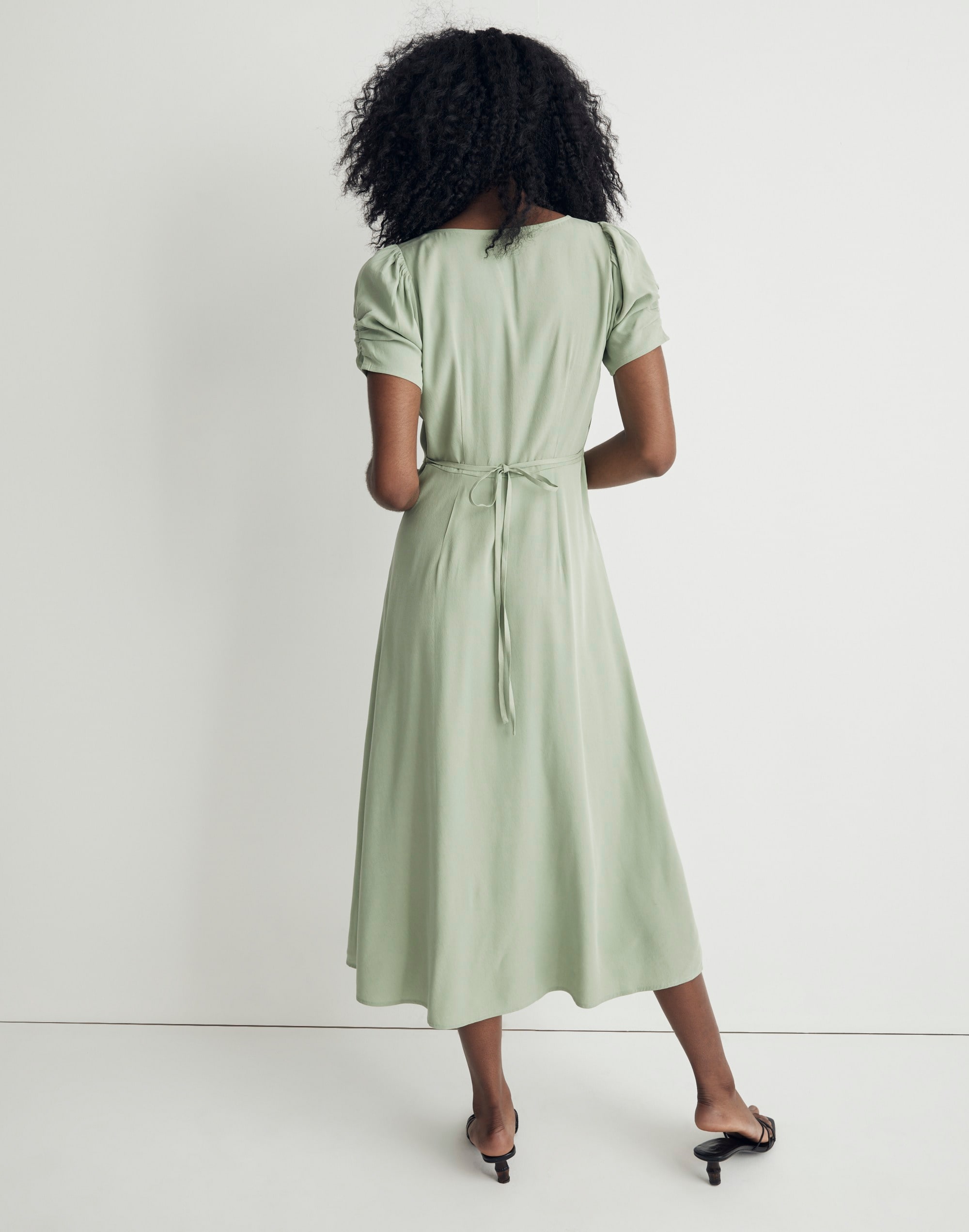 Leedra Button-Front Midi Dress