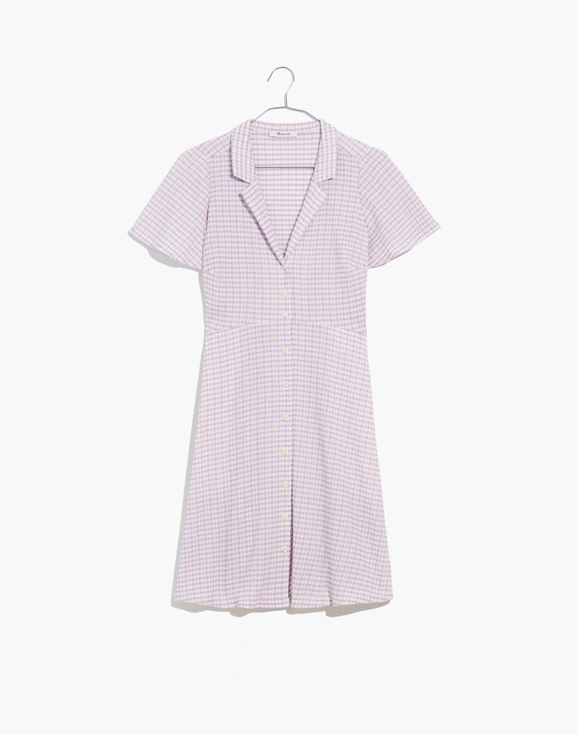 Kacie Mini Shirtdress in Plaid