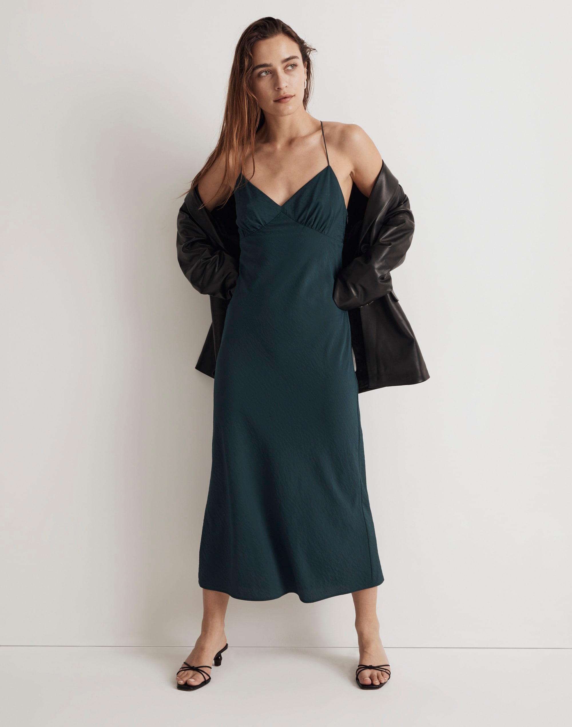 Mw The Layton Midi Slip Dress In Ancient Forest