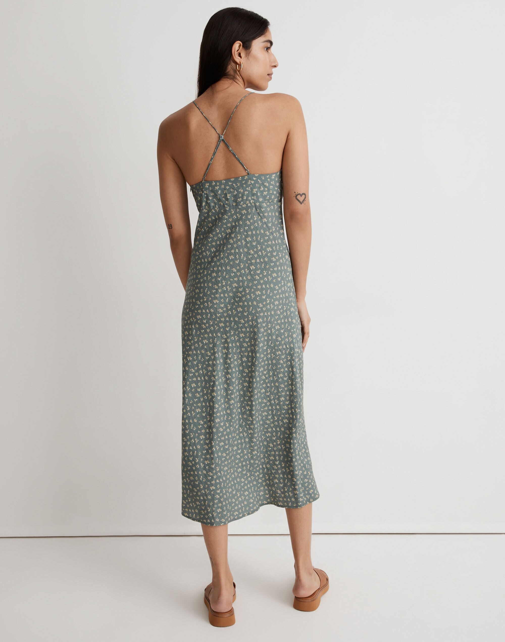 The Layton Midi Slip Dress in Bitsy Bouquet