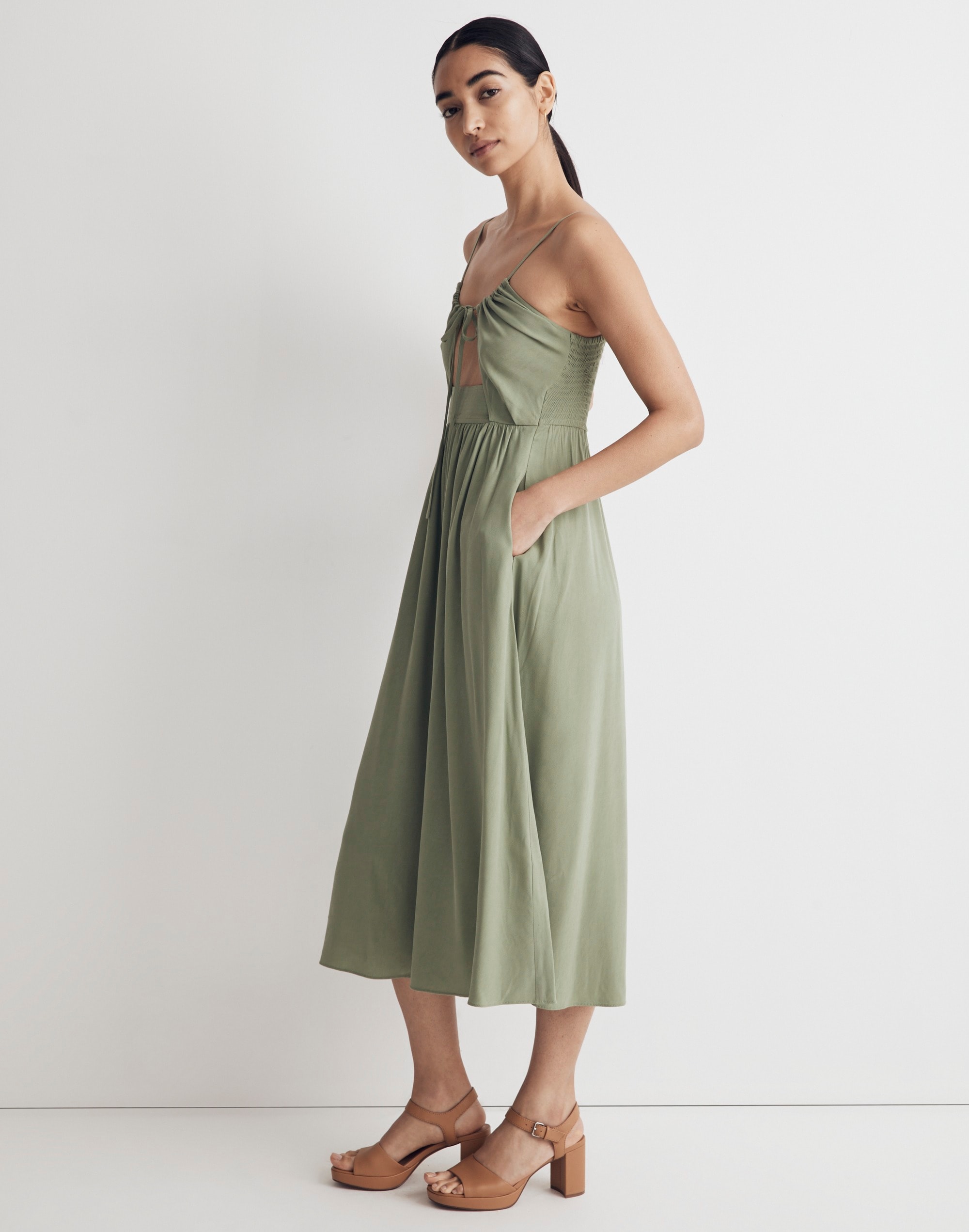 Cut-Out Cami Midi Dress