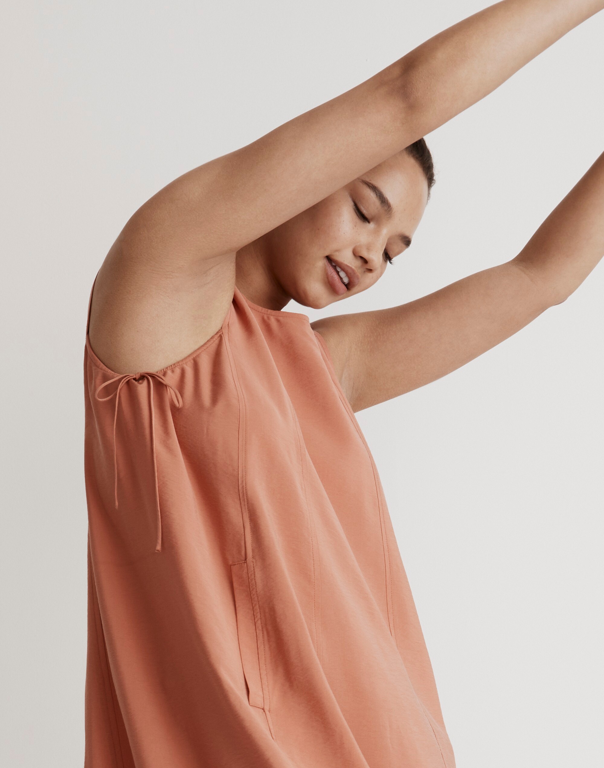 Bubble-Hem Midi Dress