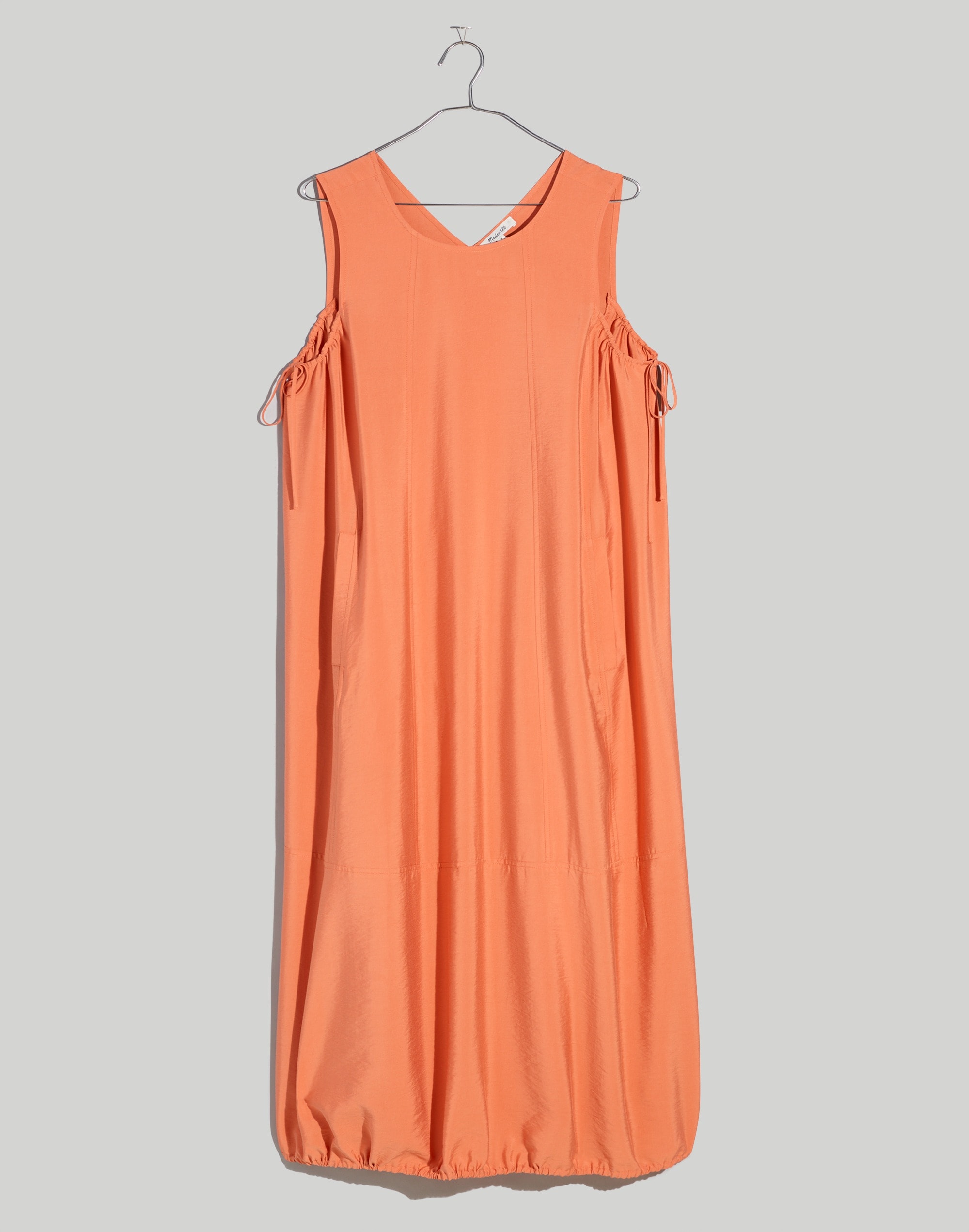Bubble-Hem Midi Dress