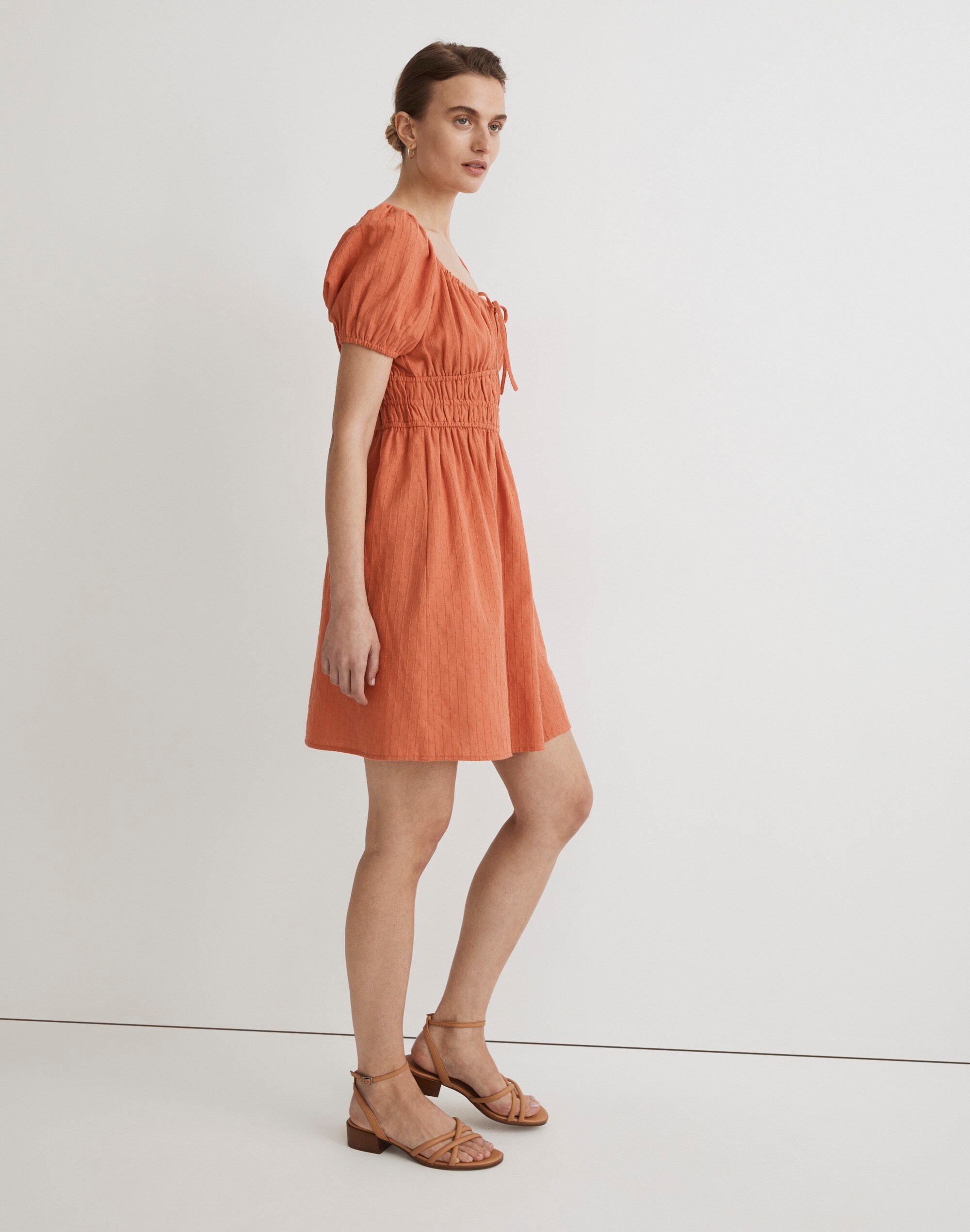 Dobby Sophia Tie-Front Mini Dress