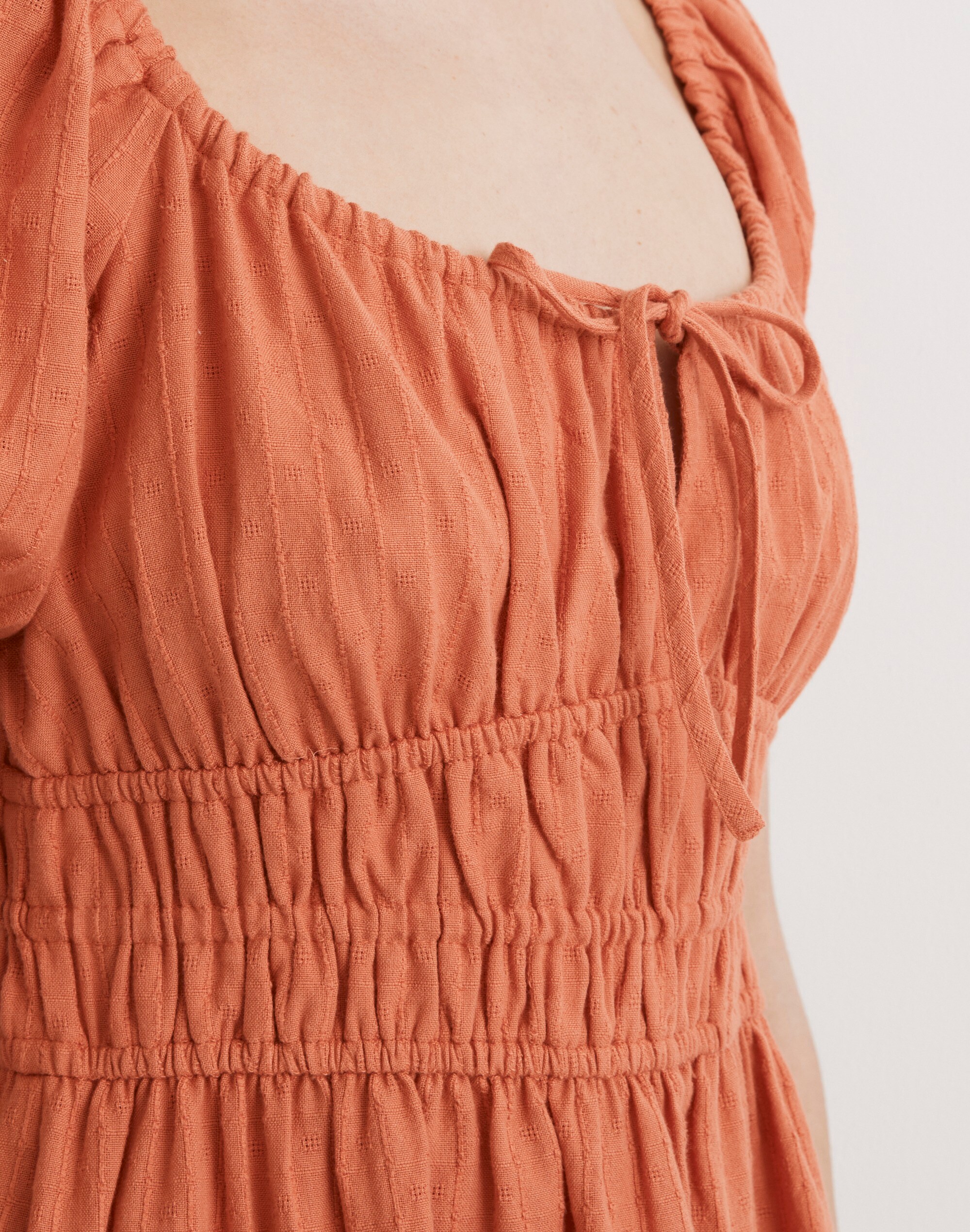 Dobby Sophia Tie-Front Mini Dress