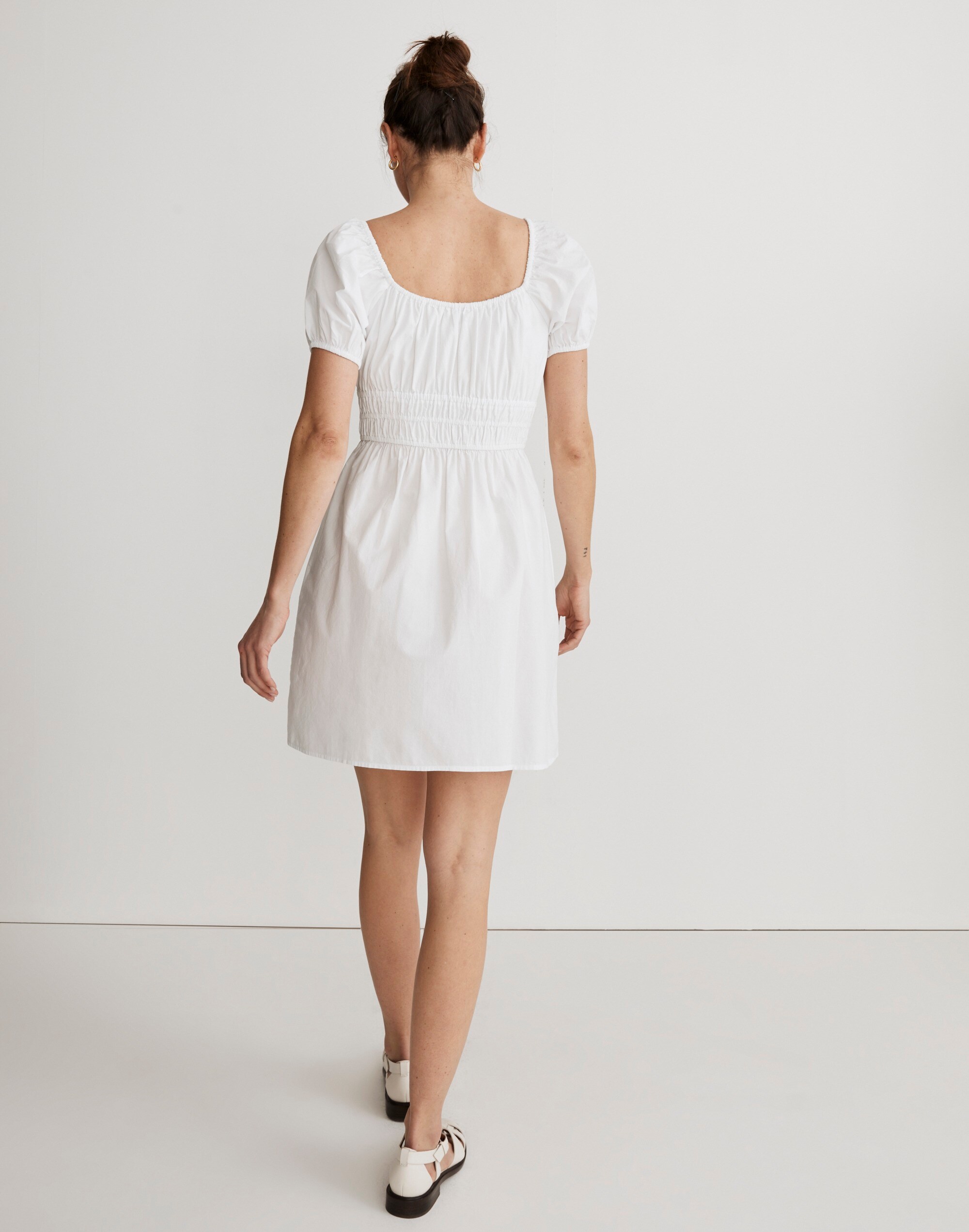 Poplin Sophia Tie-Front Mini Dress