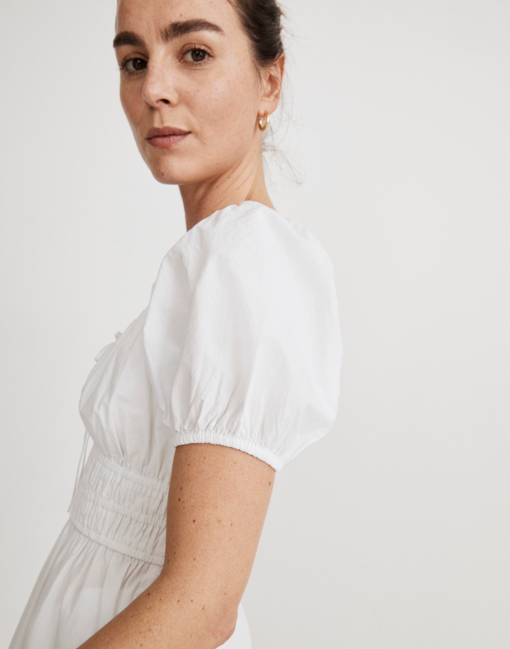 Poplin Sophia Tie-Front Mini Dress