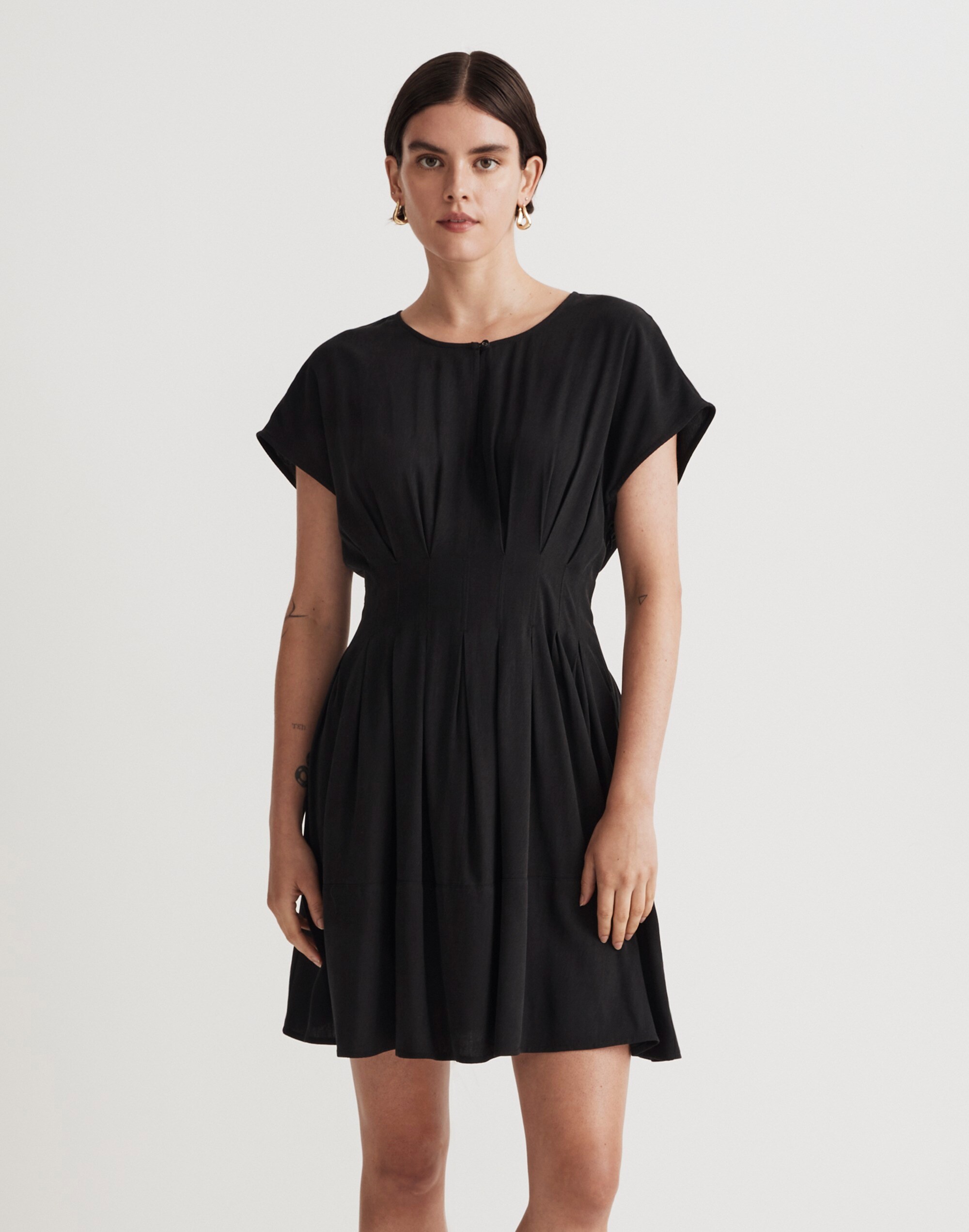The Lucie Pleated Mini Dress