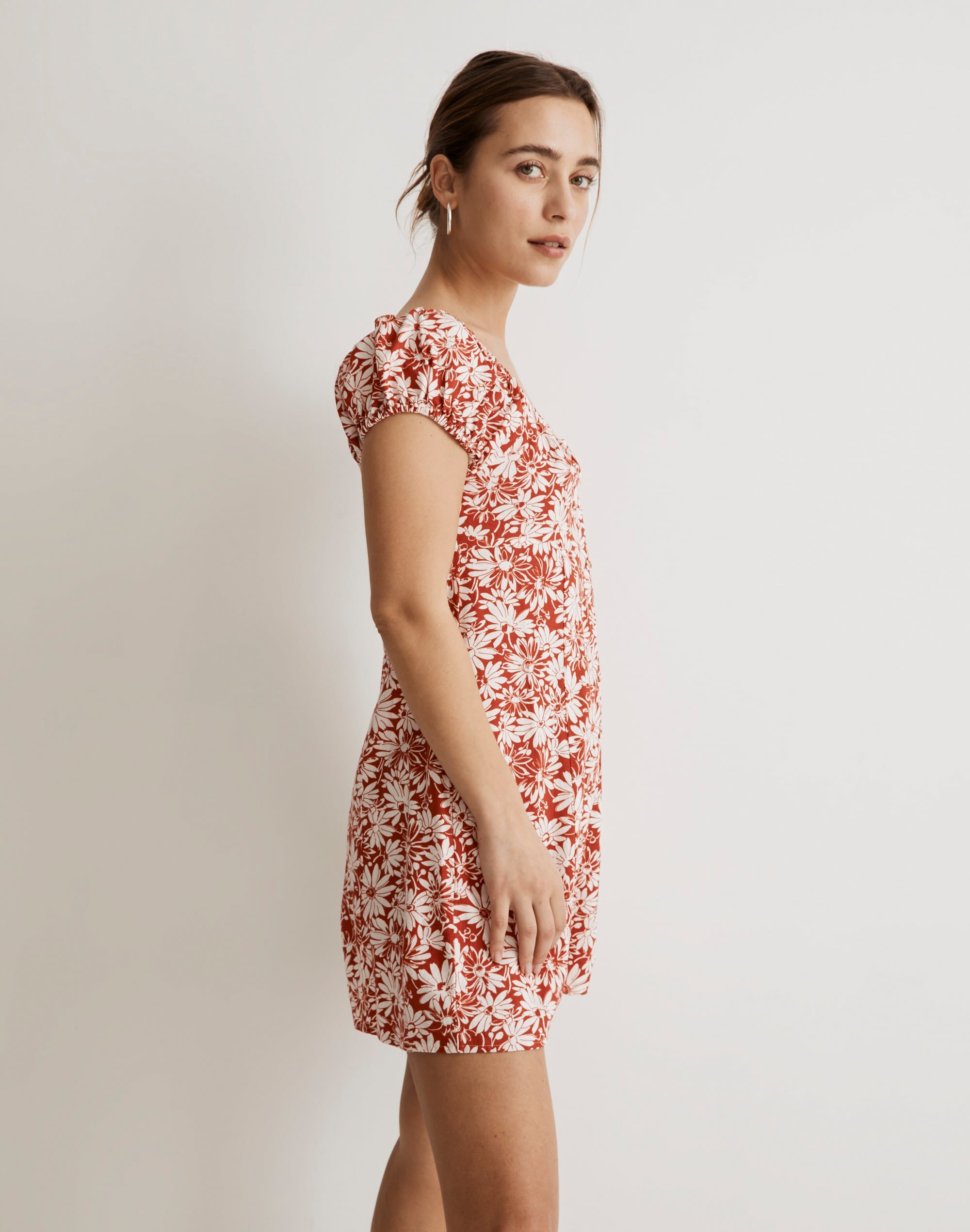 Margie Mini Dress in Abstract Flora