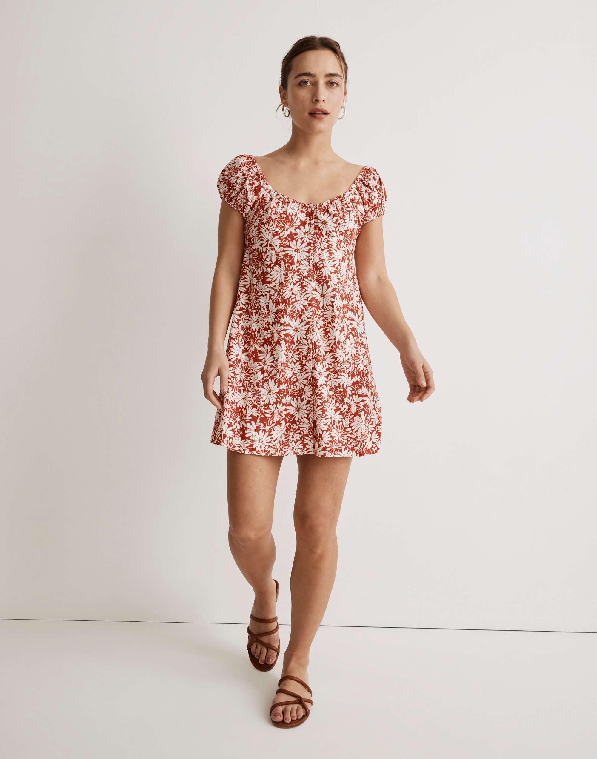 Margie Mini Dress in Abstract Flora