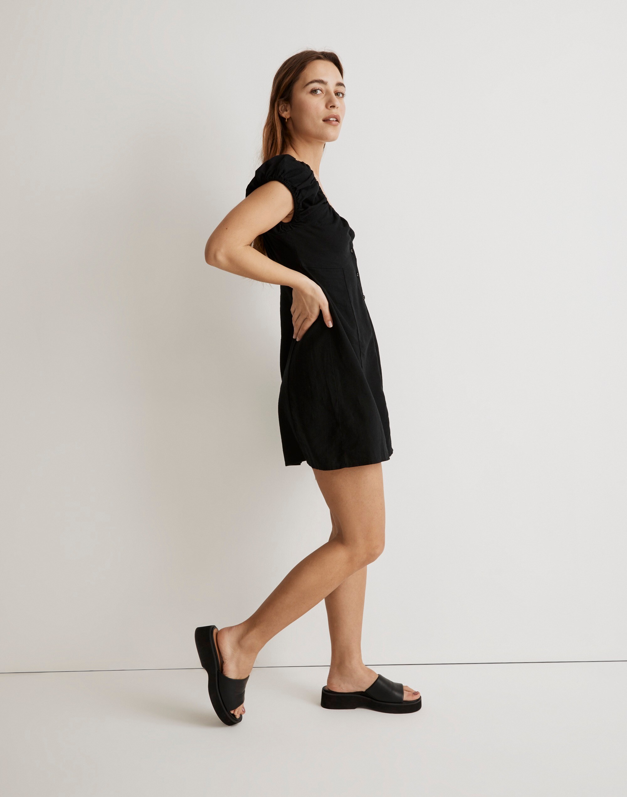 reformation mini black dress Reformation Black Ribbed Mock Neck Mini Dress, XS – Haberdashery Resale  Clothing Co