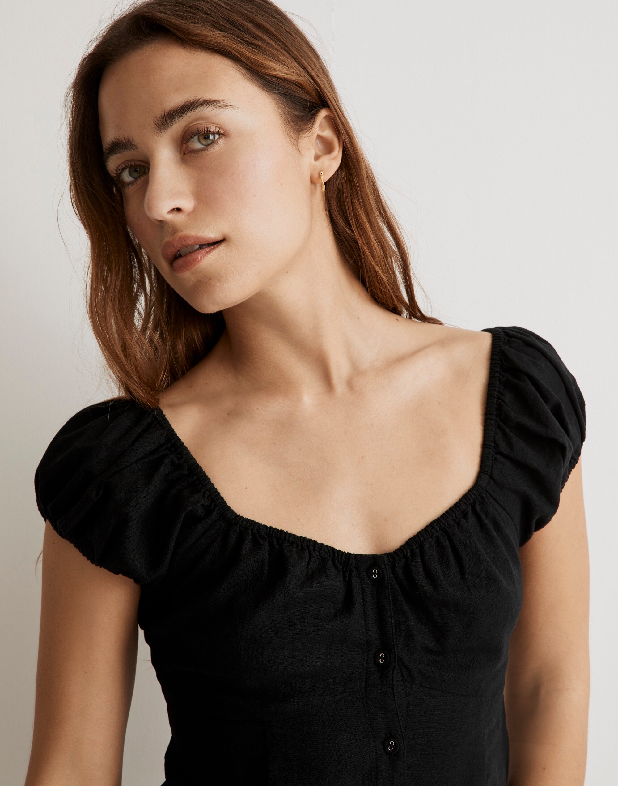 prescott mini dress Self-Portrait - Brown Check Short Sleeve Mini Dress