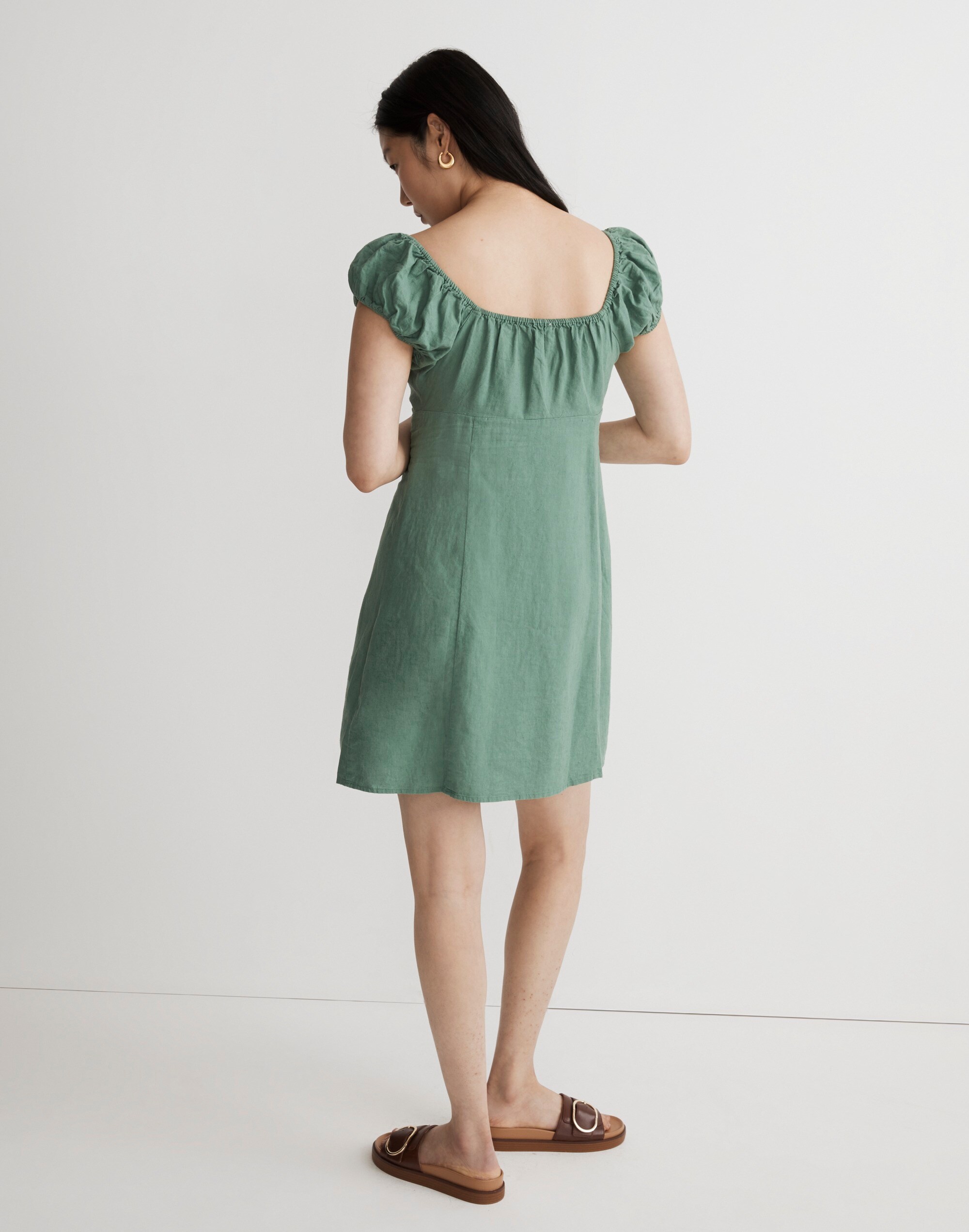 knee length dresses for ladies Maggie Linen Mini Dress main image 1