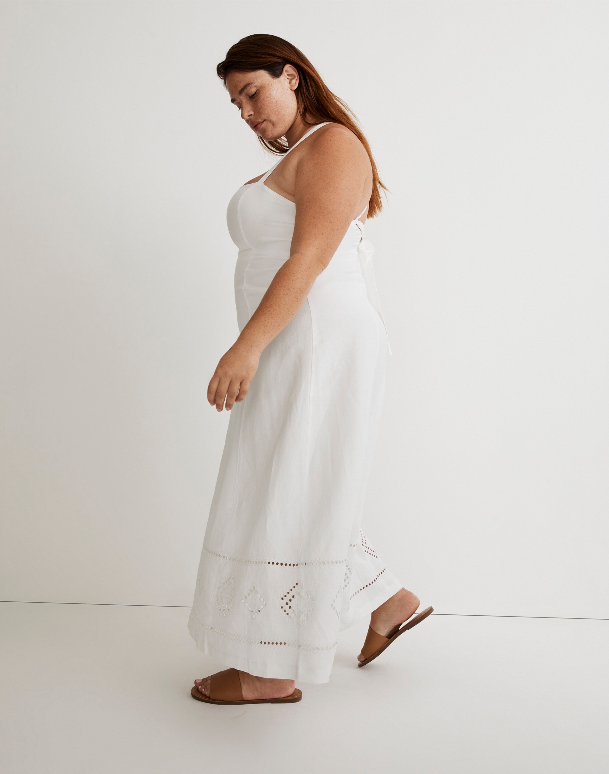 Plus Tie-Back Cami Midi Dress