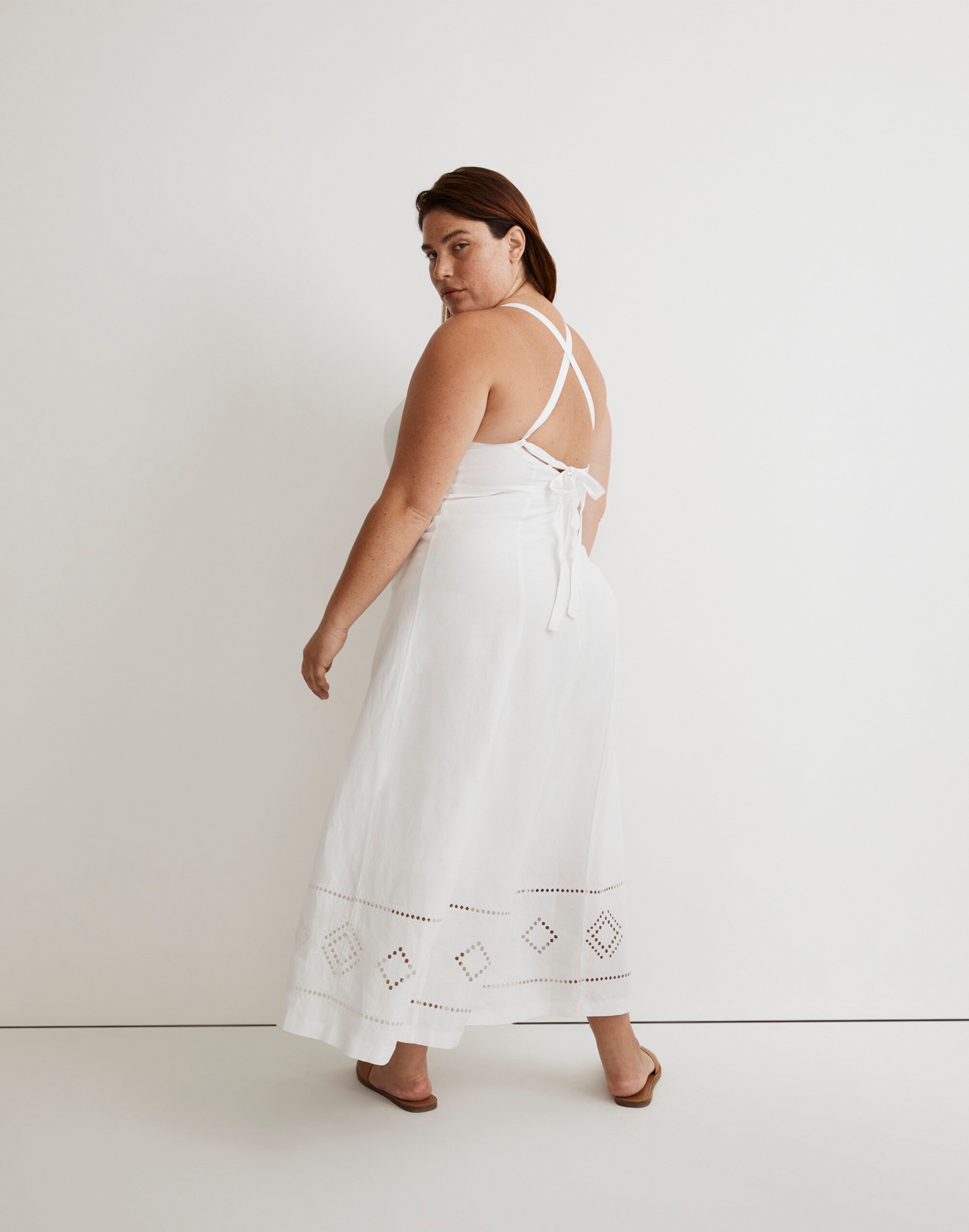 Plus Tie-Back Cami Midi Dress