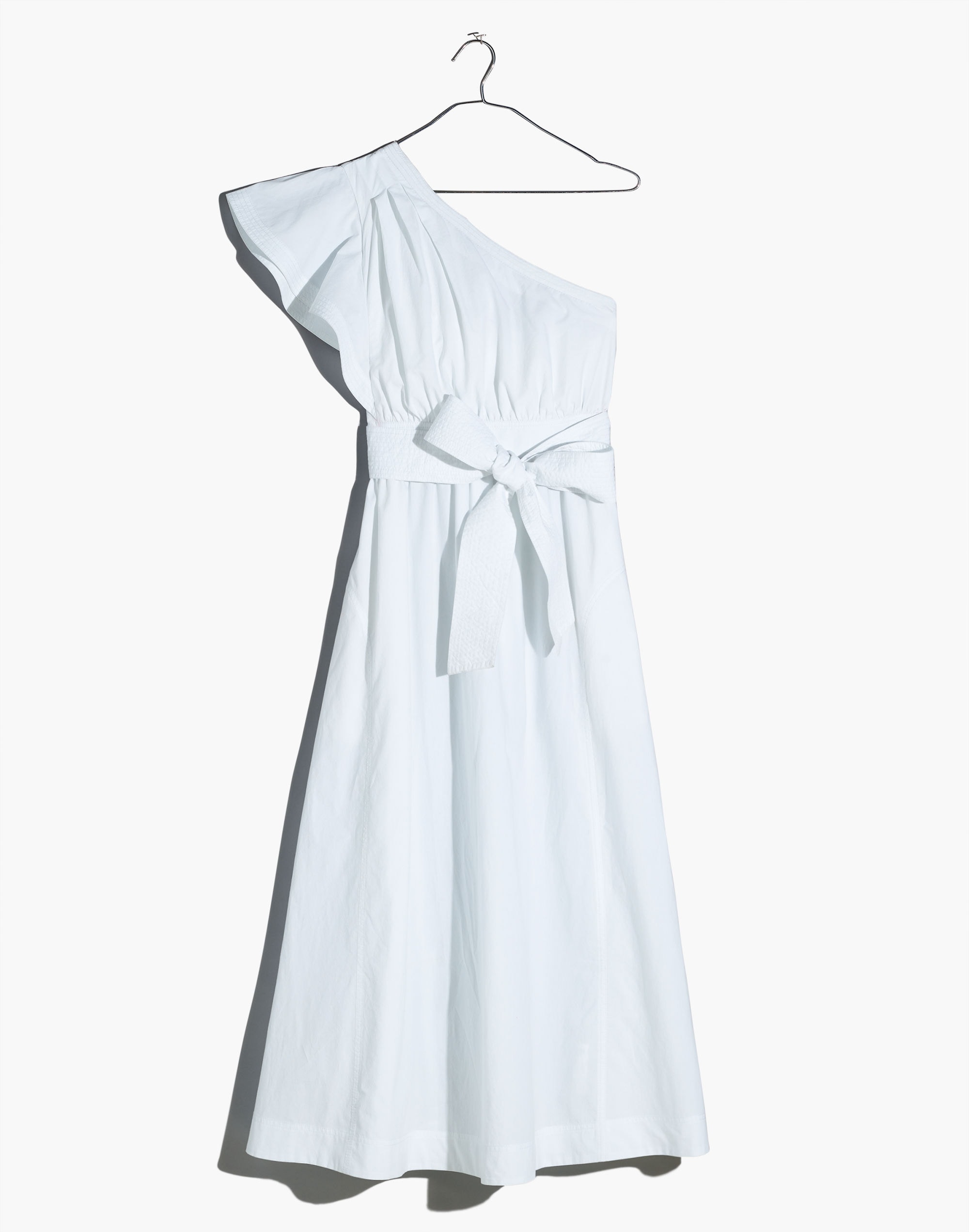 Ruffled One-Shoulder Midi Dress