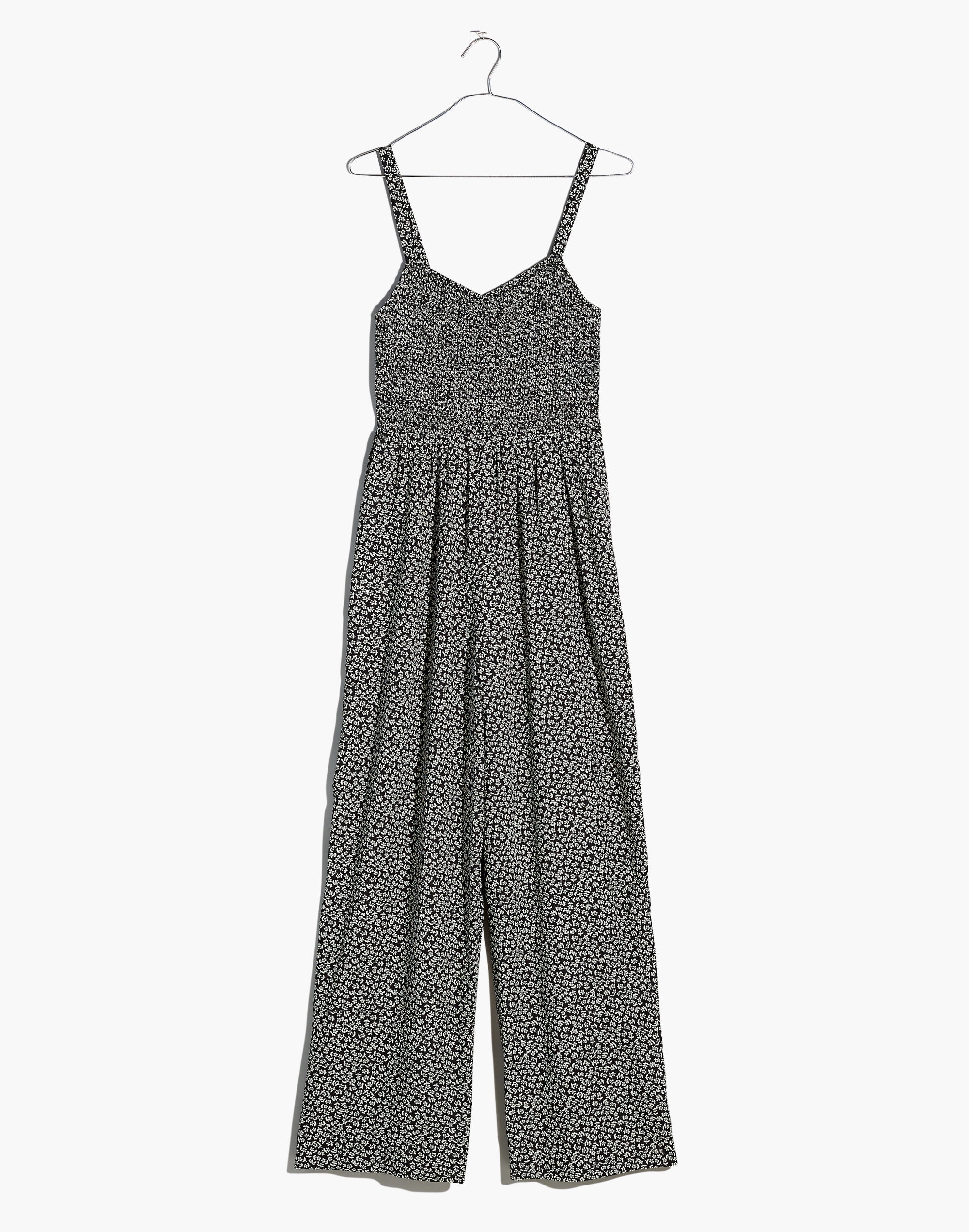 Plus Lucie Wide-Leg Jumpsuit in Micro Daisy