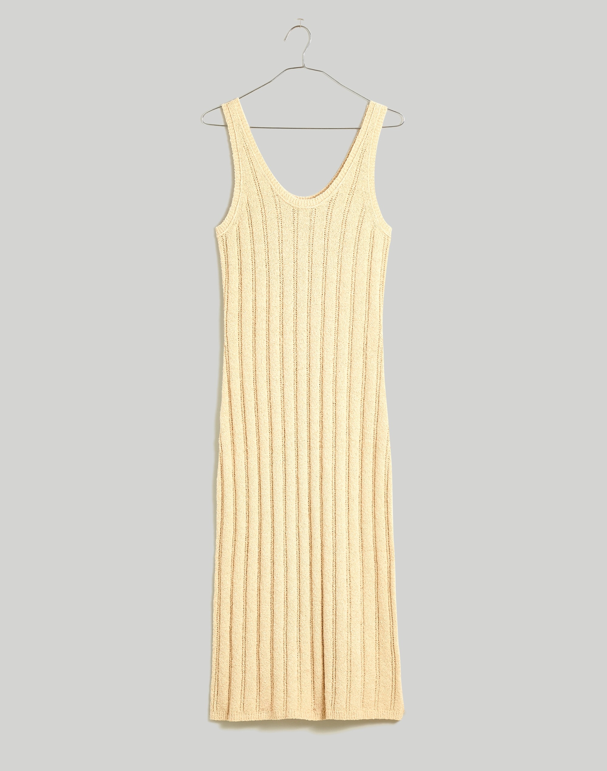 Ribbed Sleeveless Midi Sweater Dress