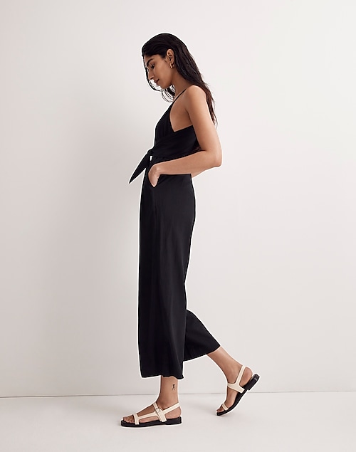 Check styling ideas for「Linen Blend Jumpsuit、Ribbed Cropped