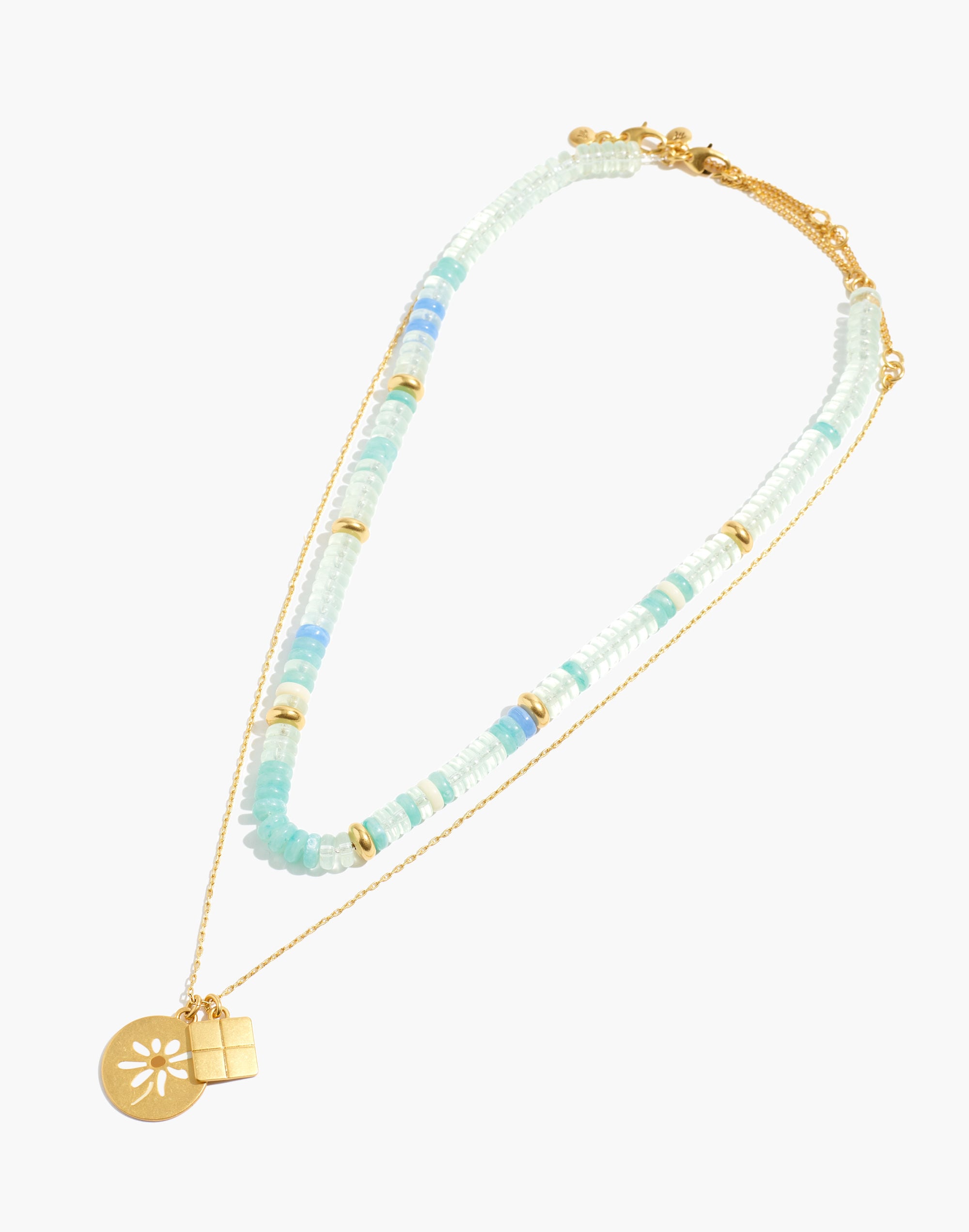 Three-Piece Enamel Daisy Necklace Set