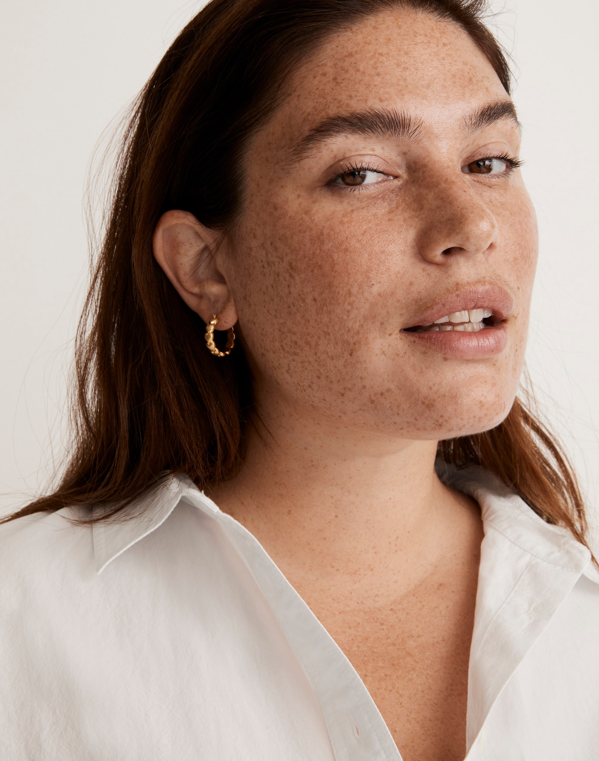 Heart Huggie Hoop Earrings