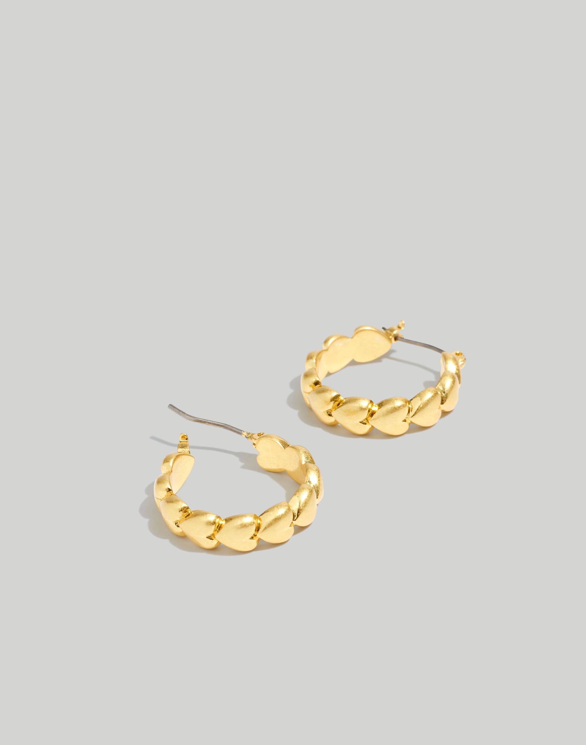 Heart Huggie Hoop Earrings