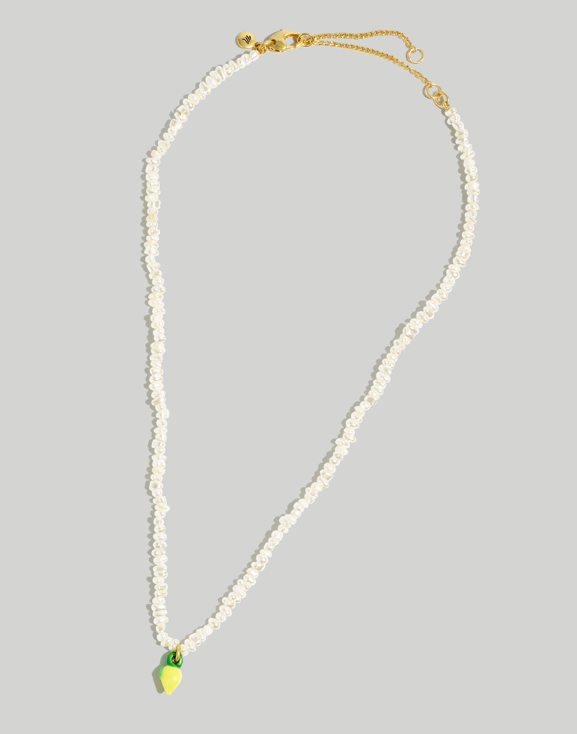 Enamel Lemon Pendant Necklace