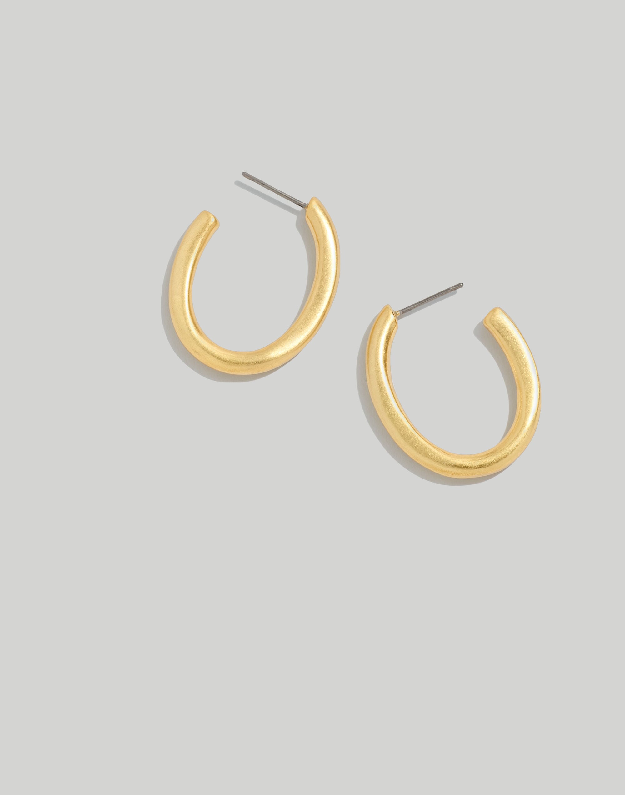 Oval Medium Hoop Earrings
