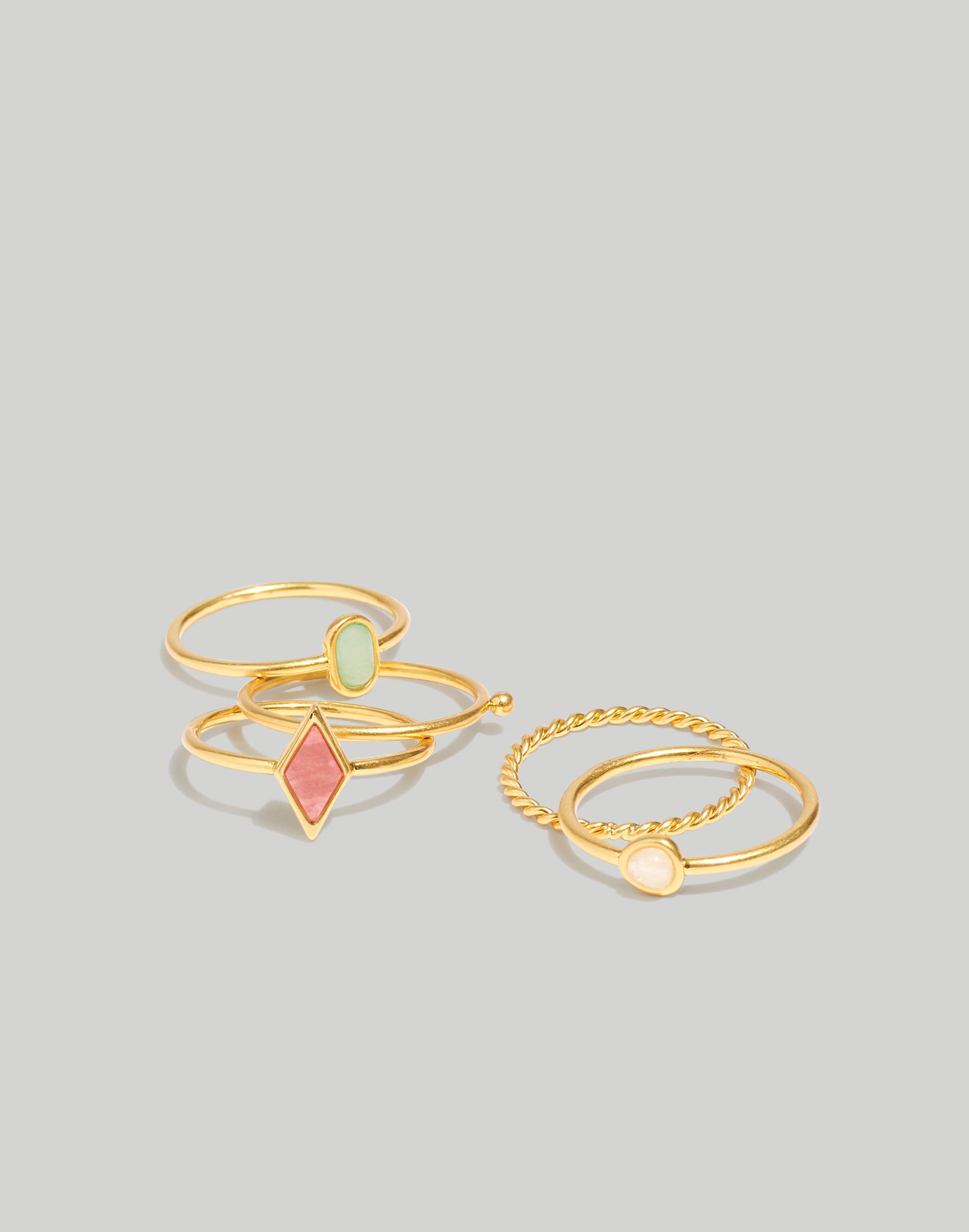 Stone Collection Stacking Ring Set
