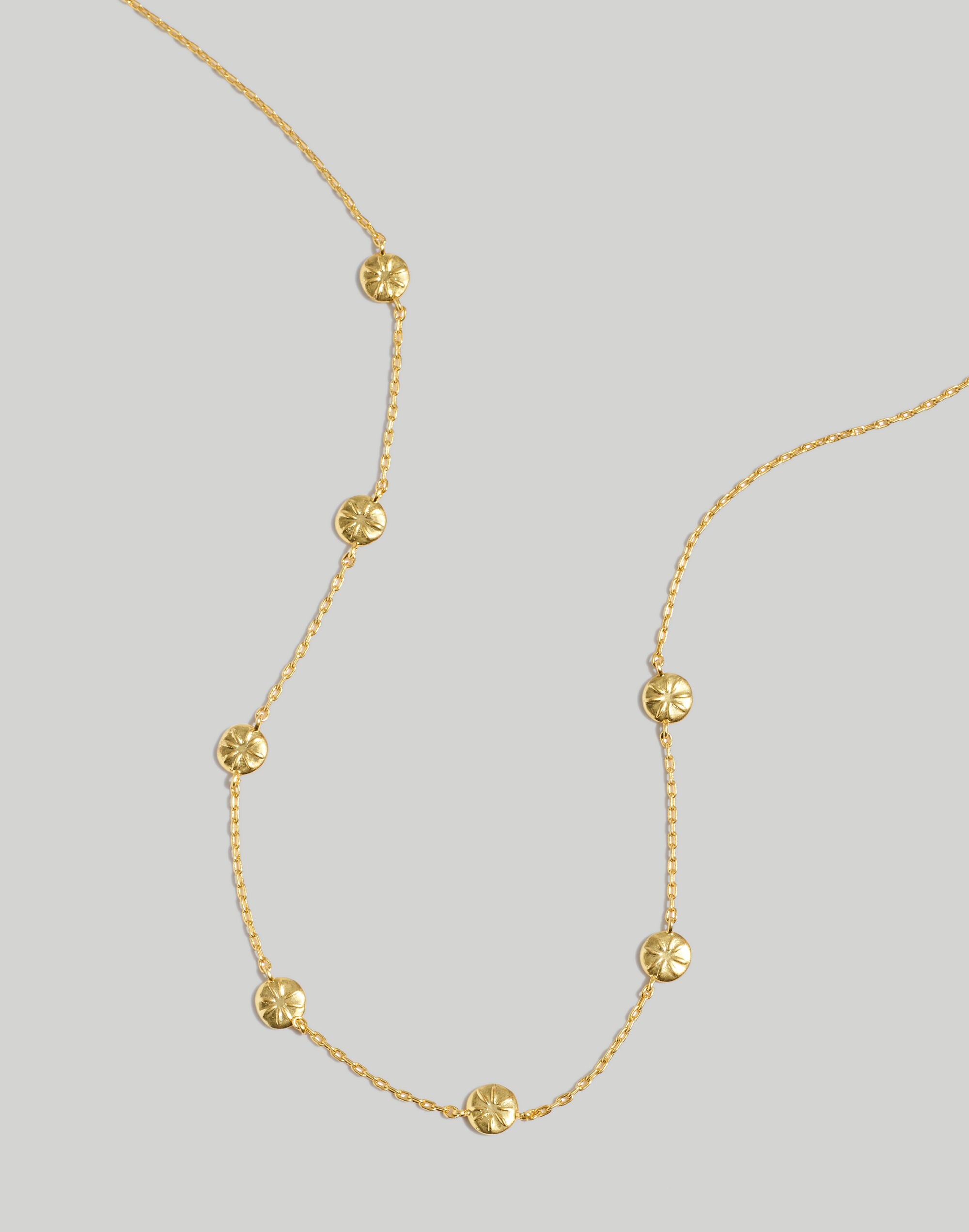 Etched Pinwheel Station Necklace