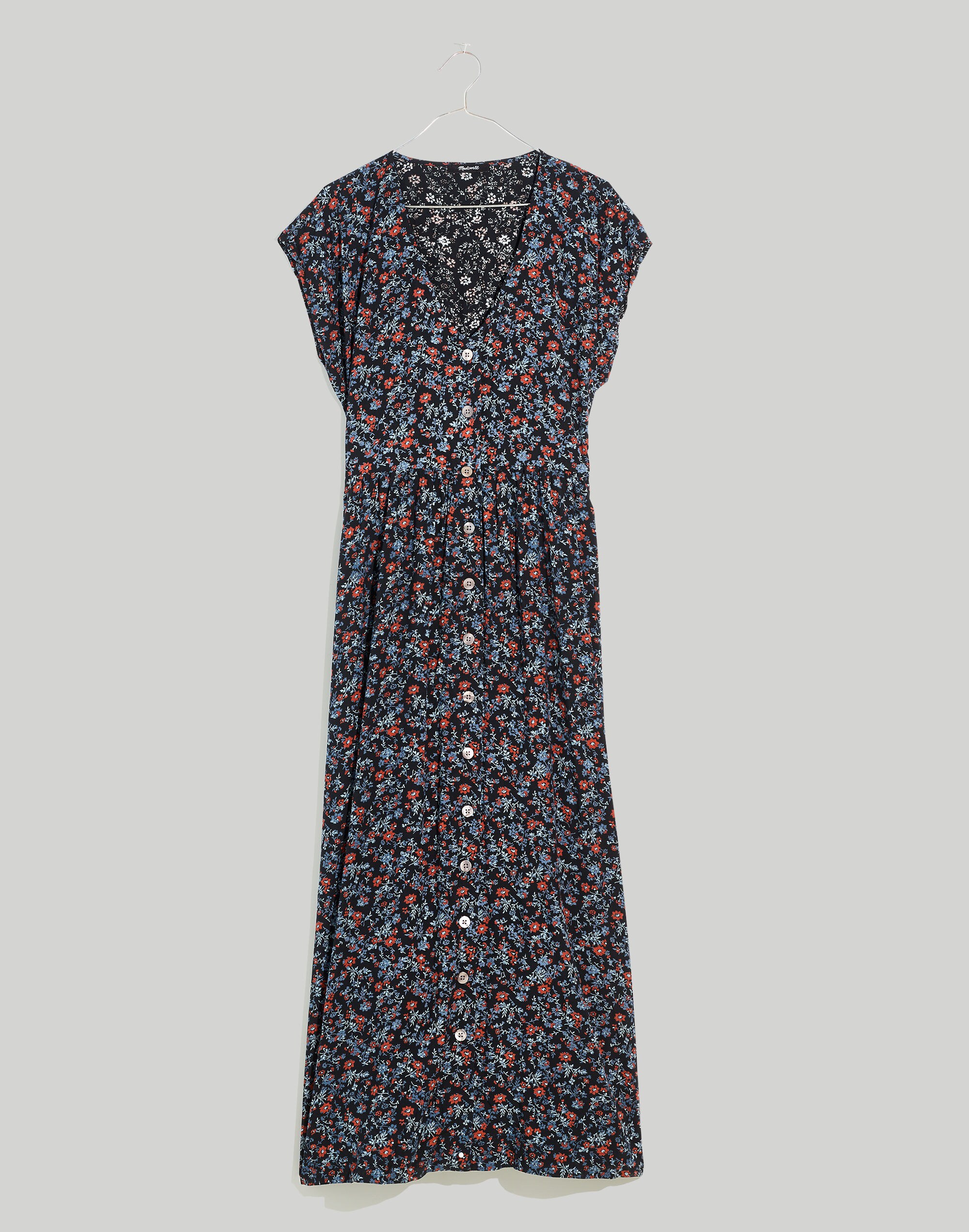 Button-Front Midi Dress in Awakened Blooms