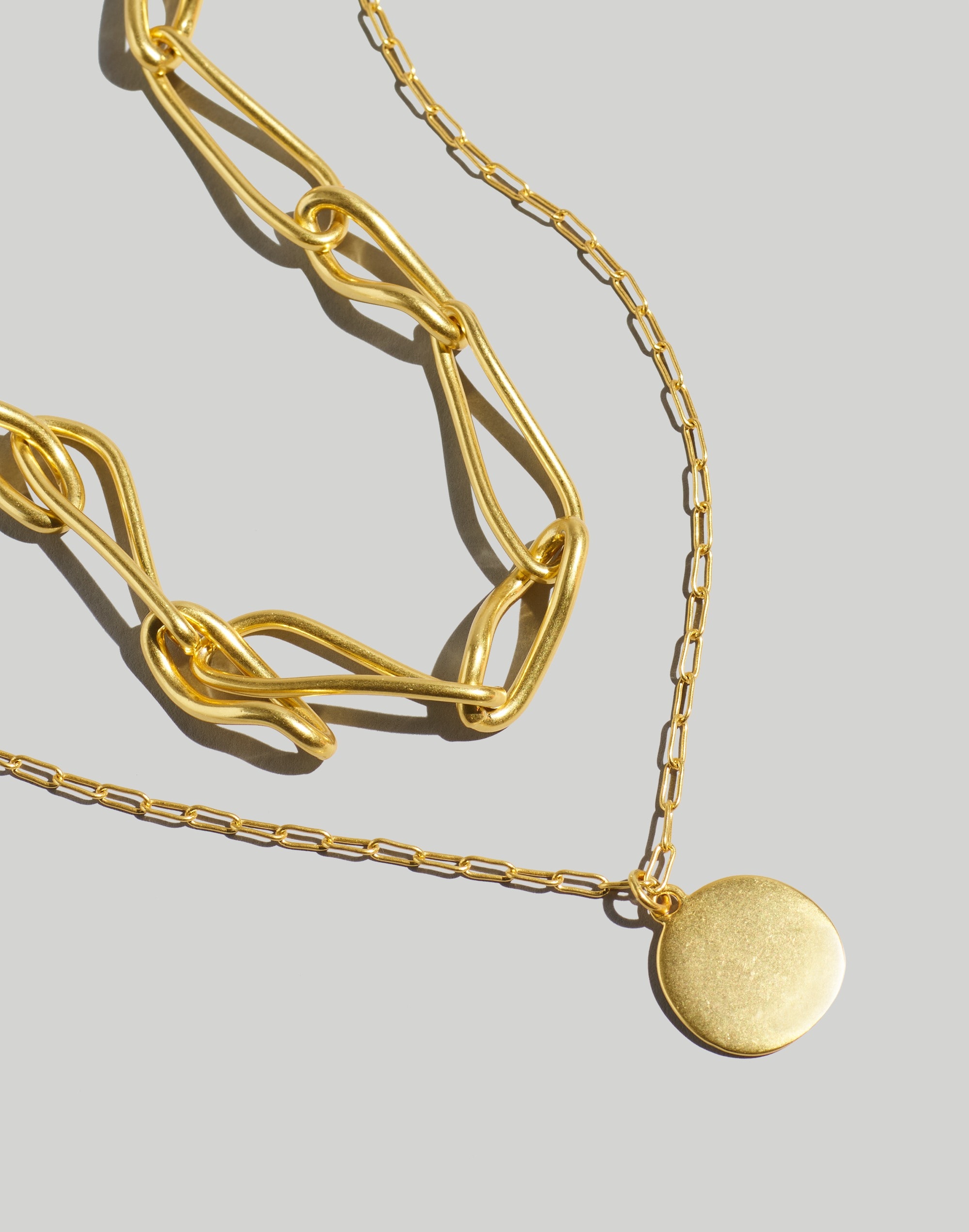 Two-Piece Chunky Link Necklace Set