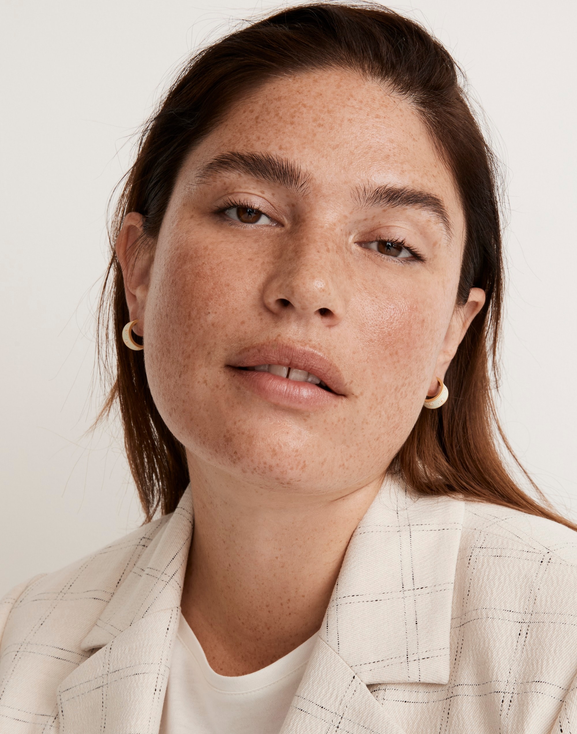 Enamel Daisy Huggie Hoop Earrings