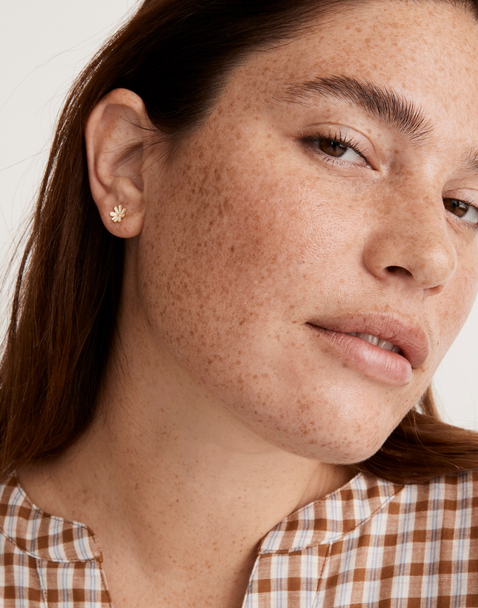 Enamel Daisy Stud Earrings