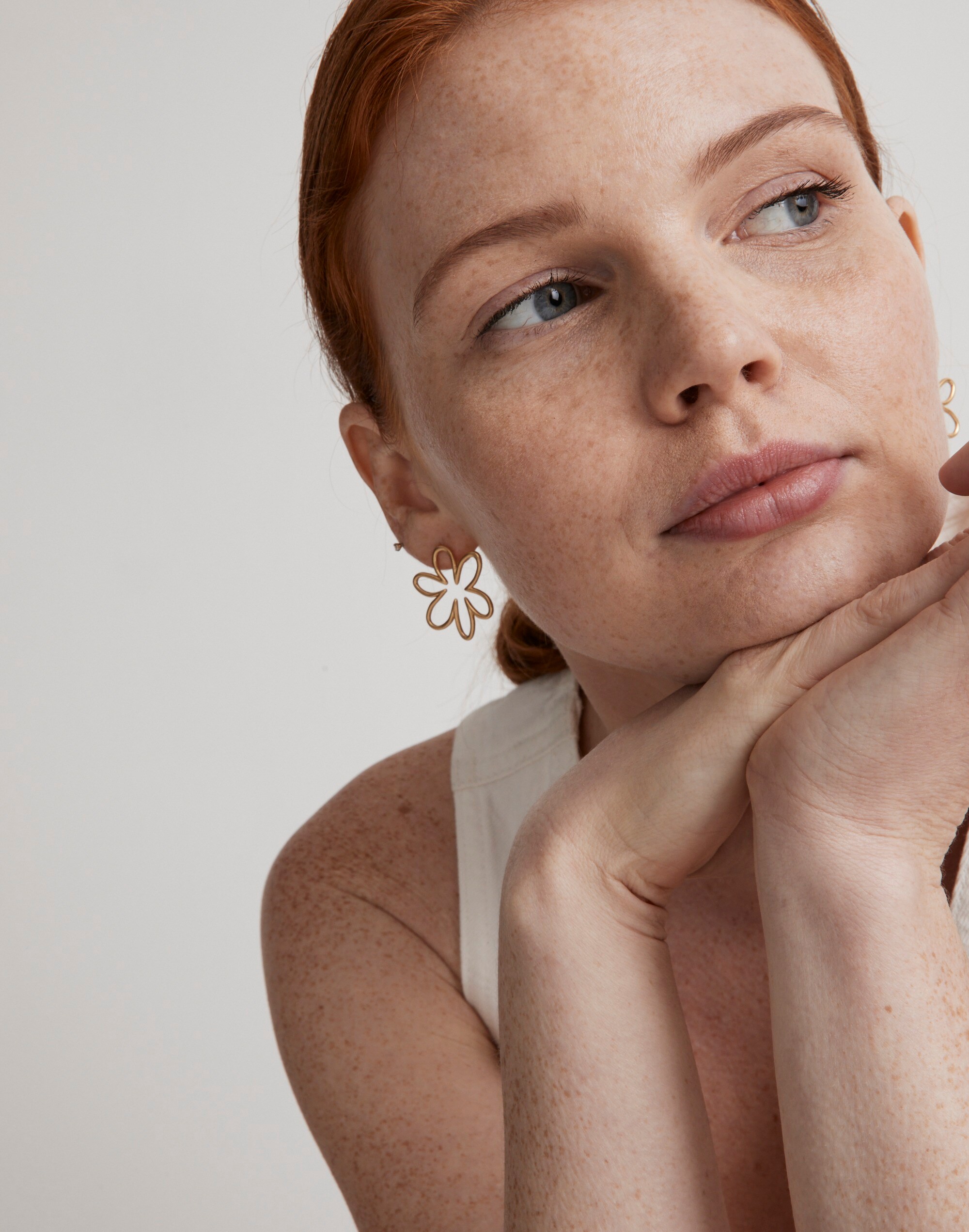 Cutout Flower Statement Earrings