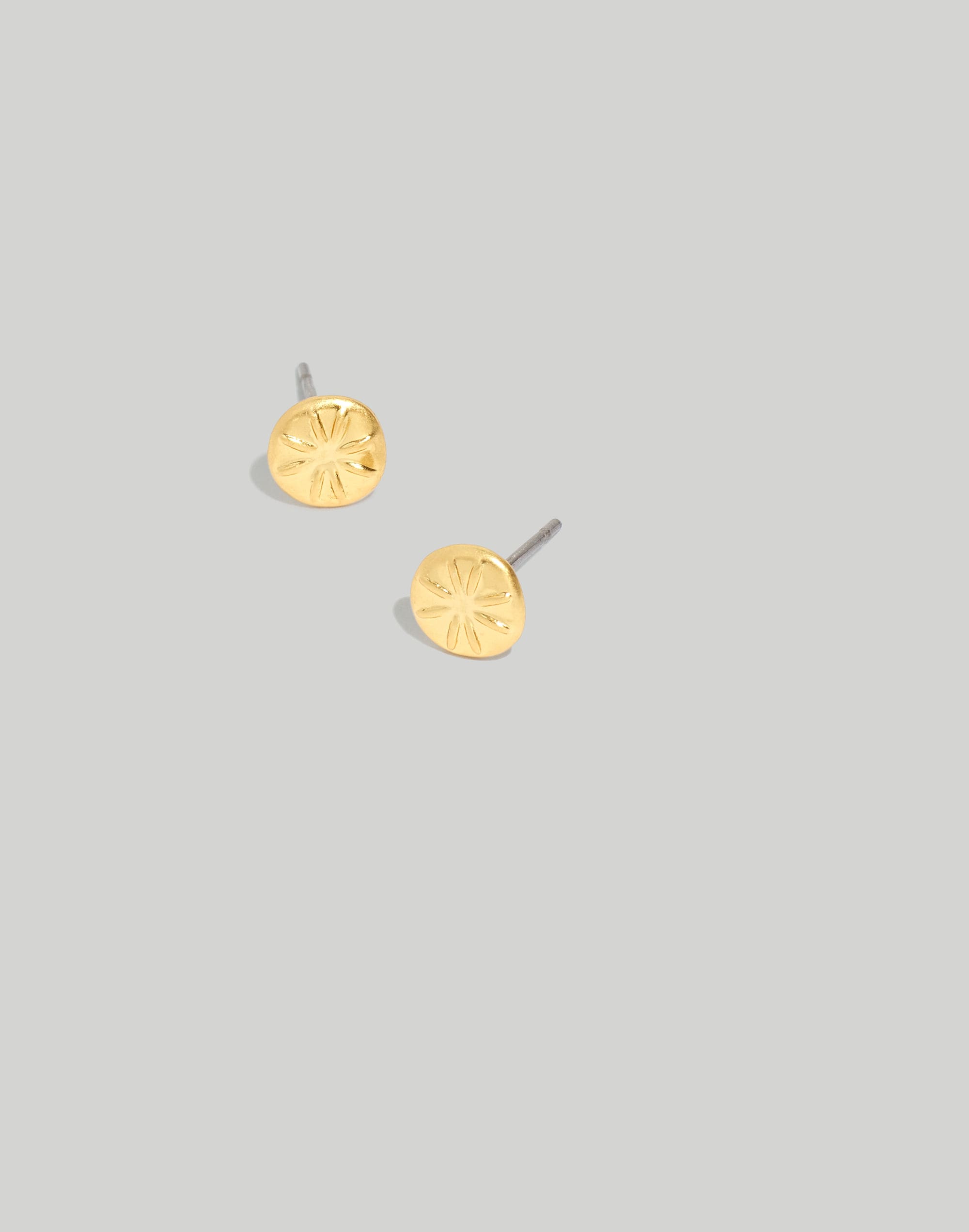 Etched Pinwheel Stud Earrings