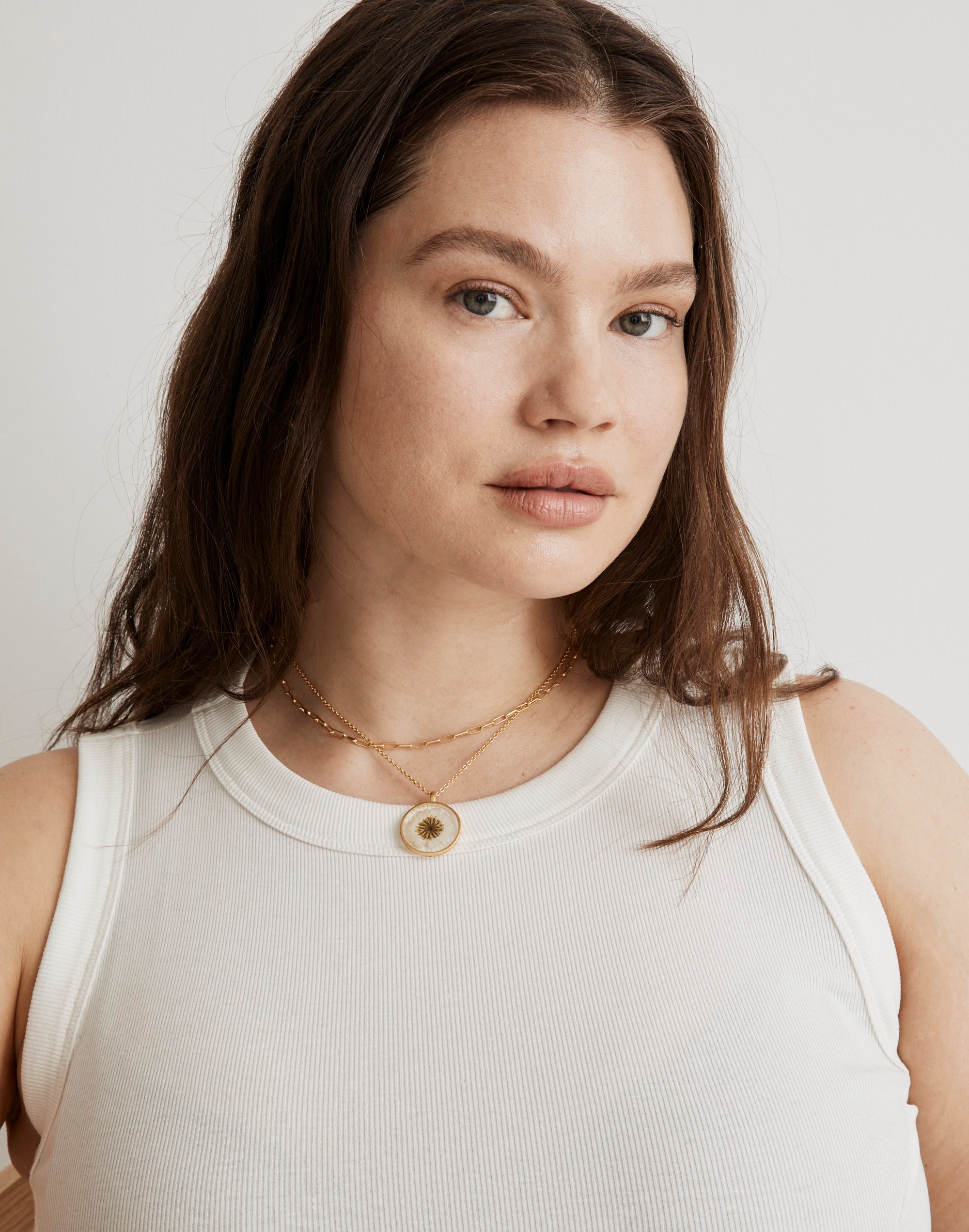 Two-Pack Pressed Daisy Necklace Set