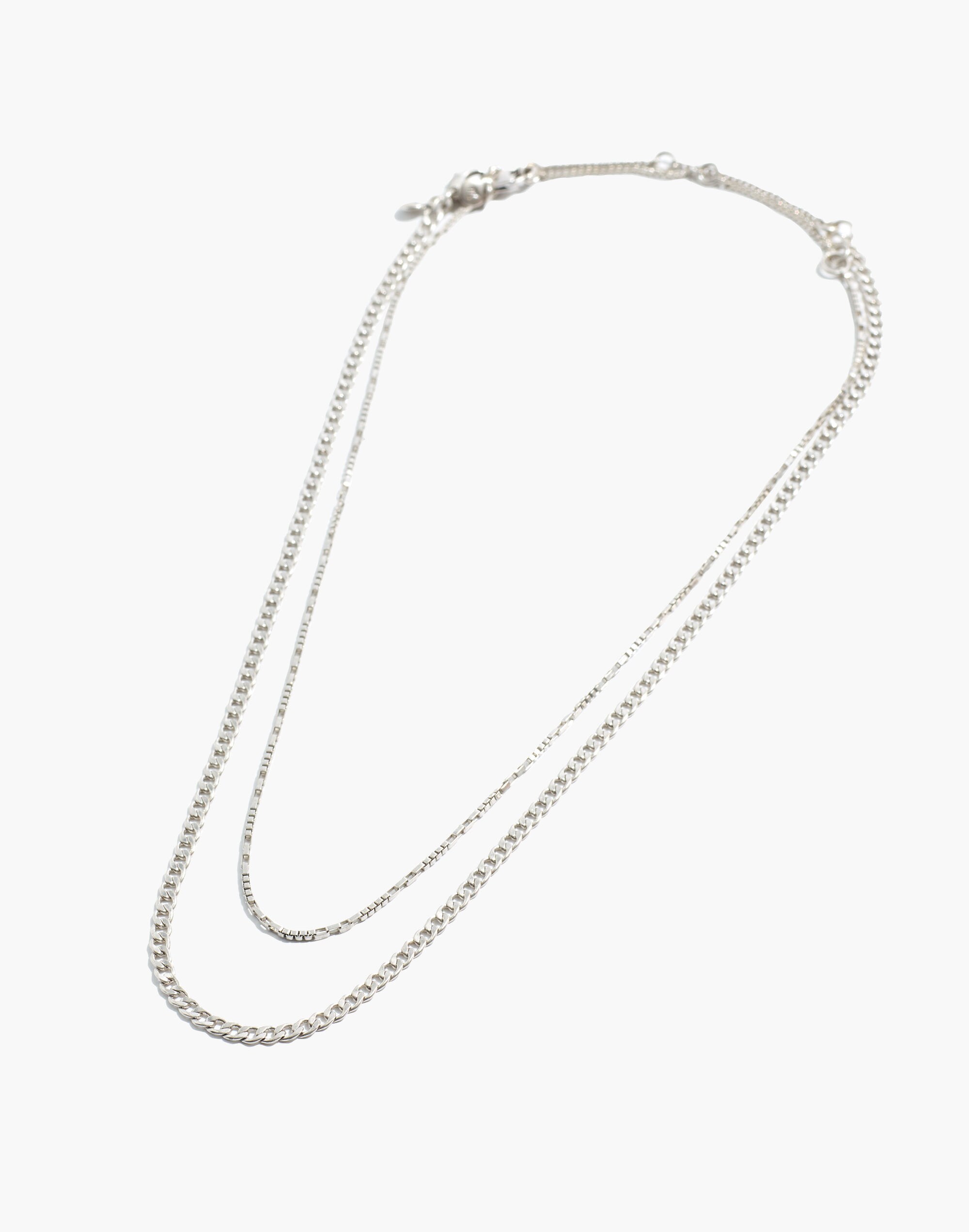 Two-Piece Skinny Chain Necklace Set
