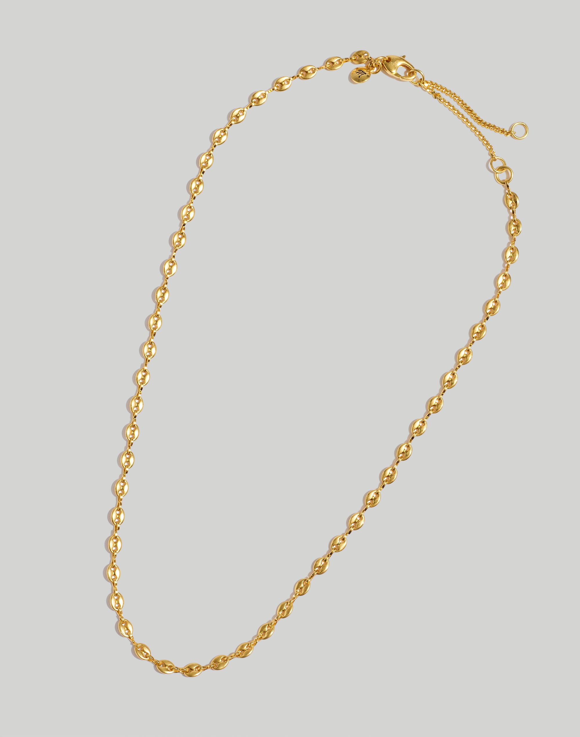 Organic Circle Skinny Chain Necklace