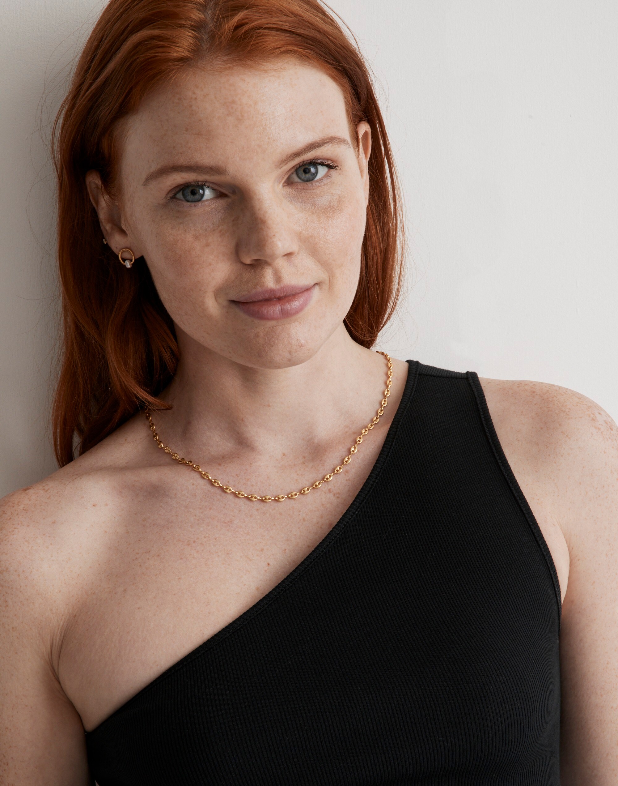 Organic Circle Skinny Chain Necklace