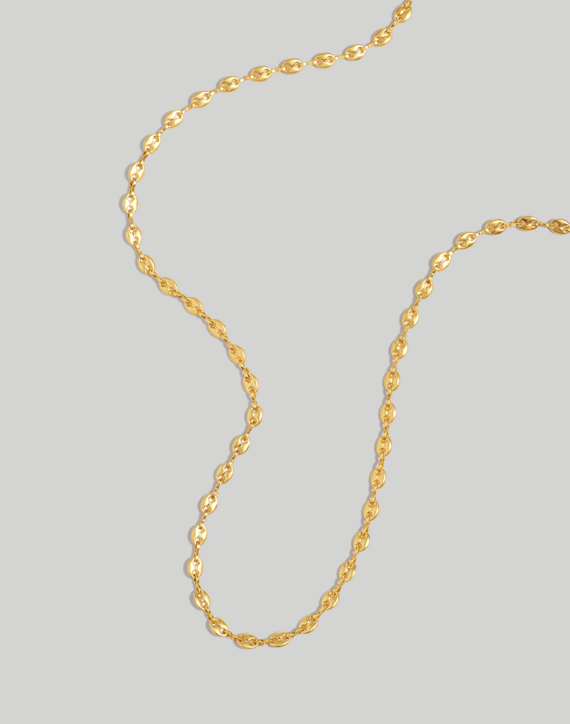 Organic Circle Skinny Chain Necklace